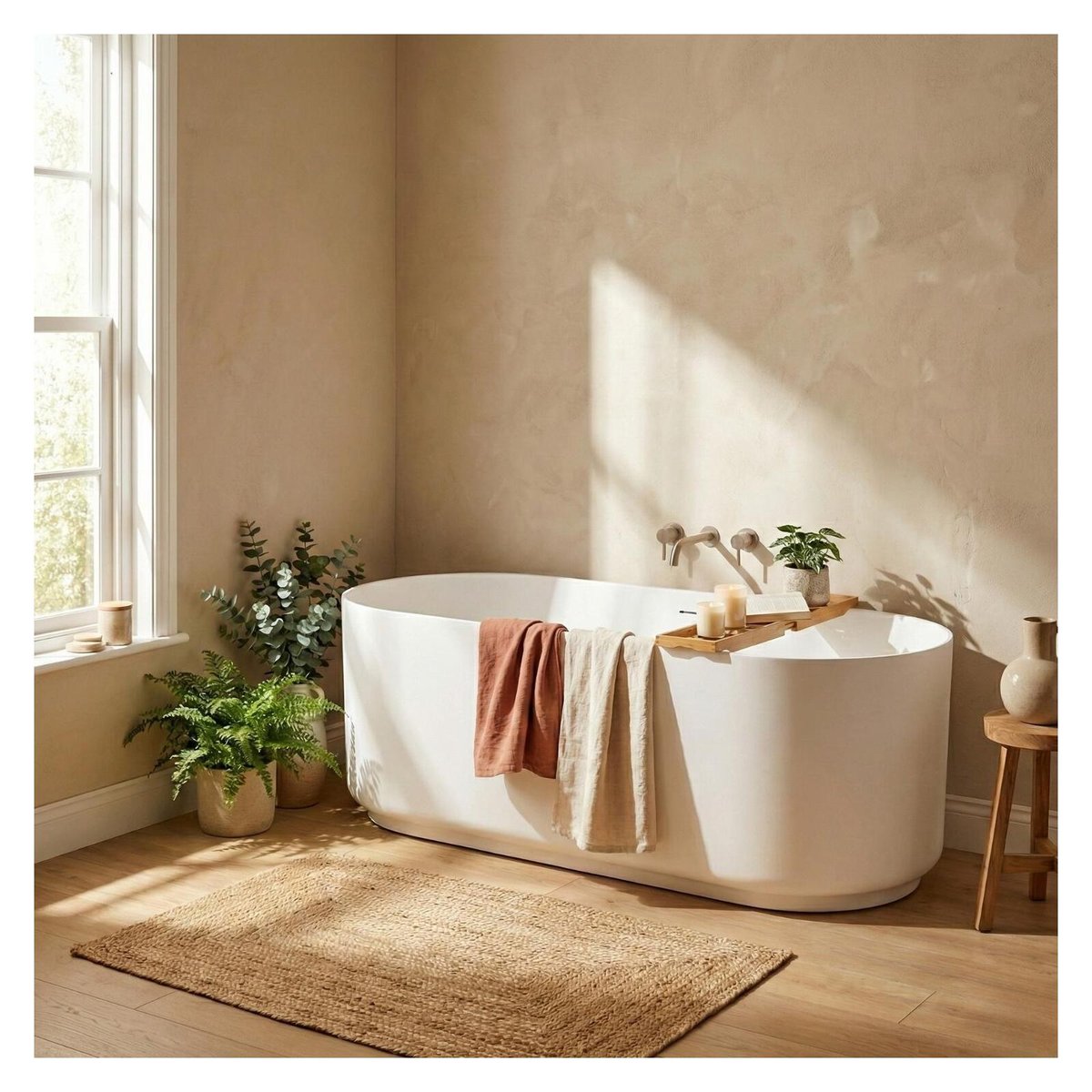 Baignoire îlot en acrylique Lucite blanche 170cm NAÏA couleur unique, MOB IN
