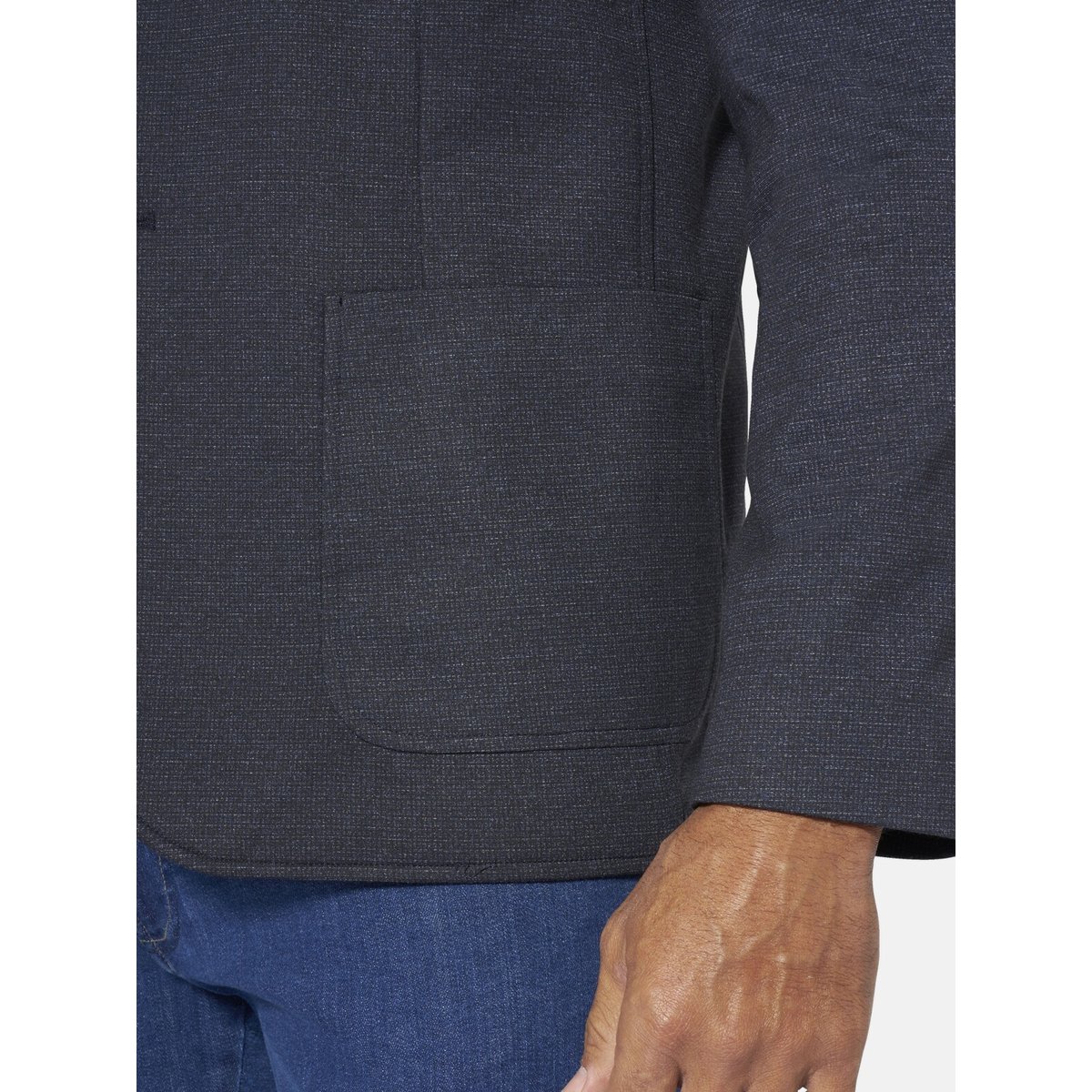 Veste de costume en jersey EMPSON noir à dessin, JAN VANDERSTORM