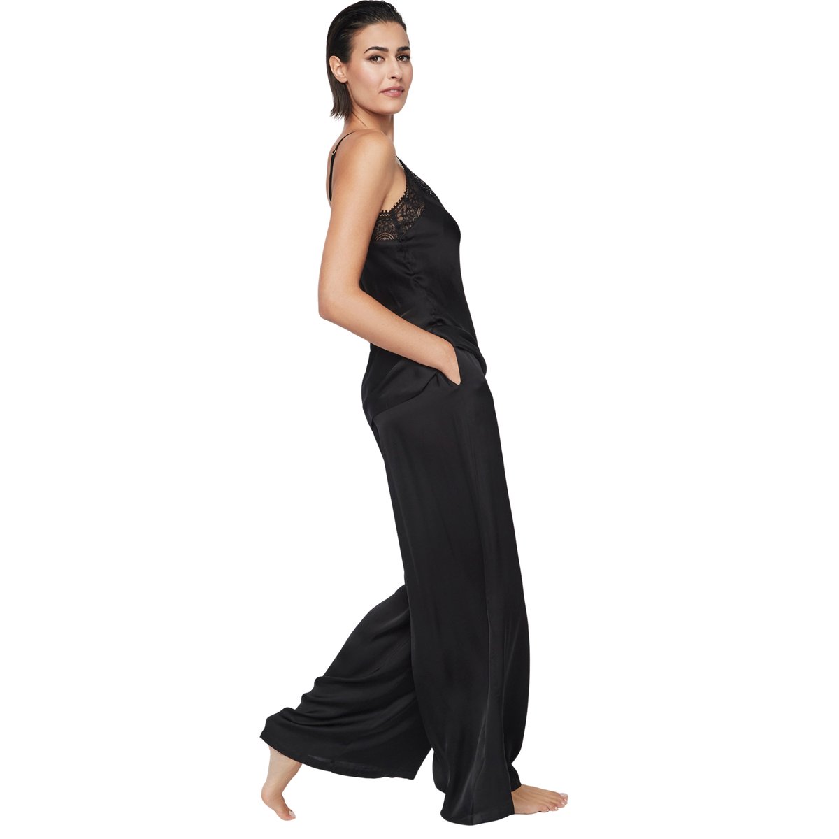 Pyjama pantalon caraco AURUM noir, SELMARK