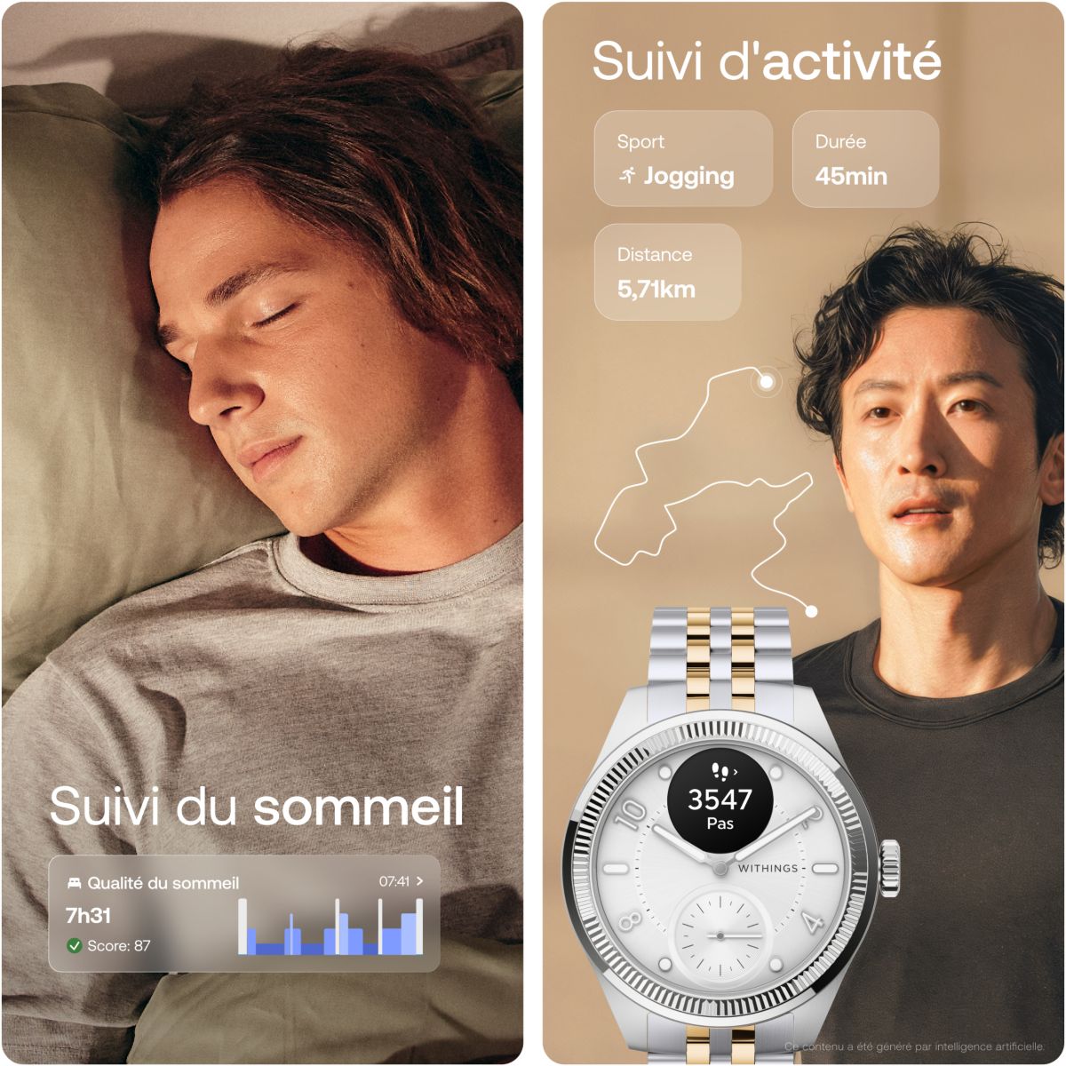 Montre santé Scanwatch Nova Brilliant 39mm Titanium gris, WITHINGS