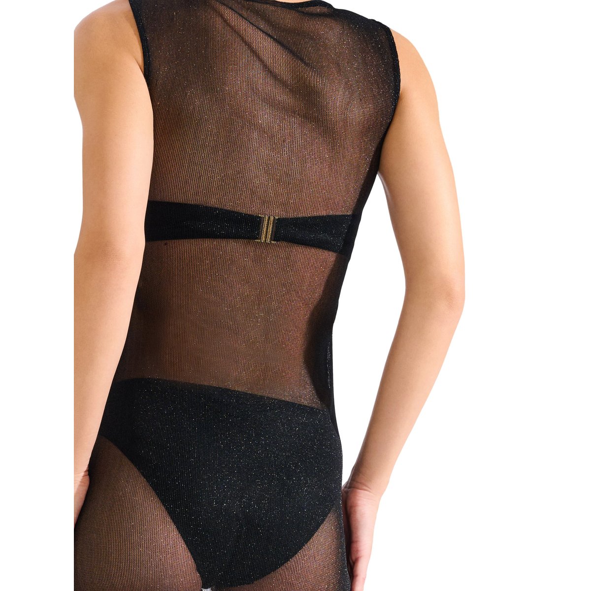 Robe mi-longue de plage IMPERIA noir, LISCA