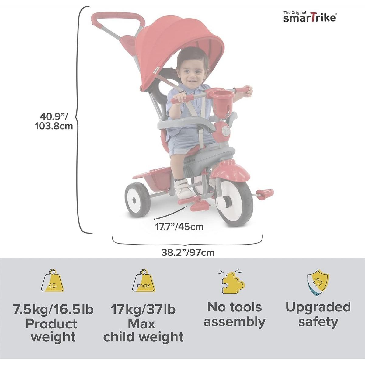 Smartrike Breeze plus -rouge rouge, SMARTRIKE