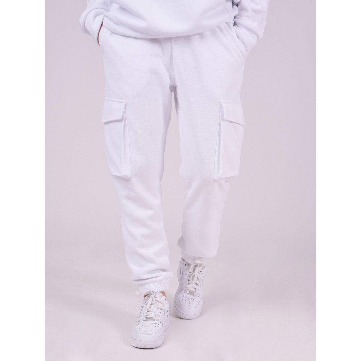 Pantalon cargo basic blanc, PROJECT X