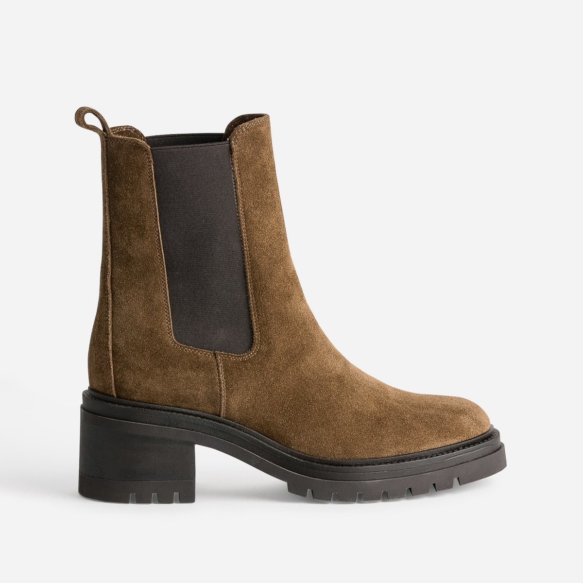 Boots À Talon en cuir SELENE camel, TEXTO