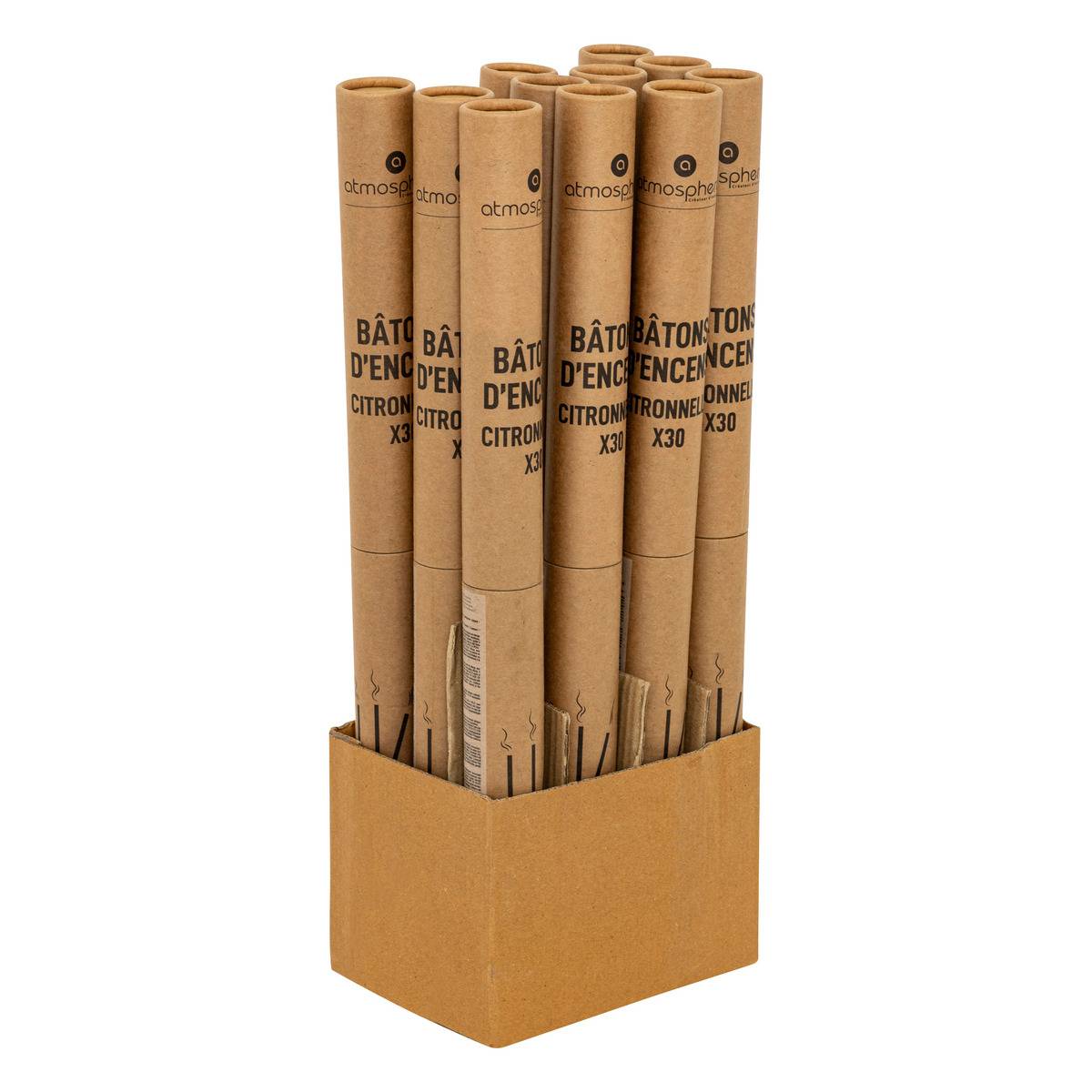 Lot de 30 bâtons d'encens ODY marron, ATMOSPHERA