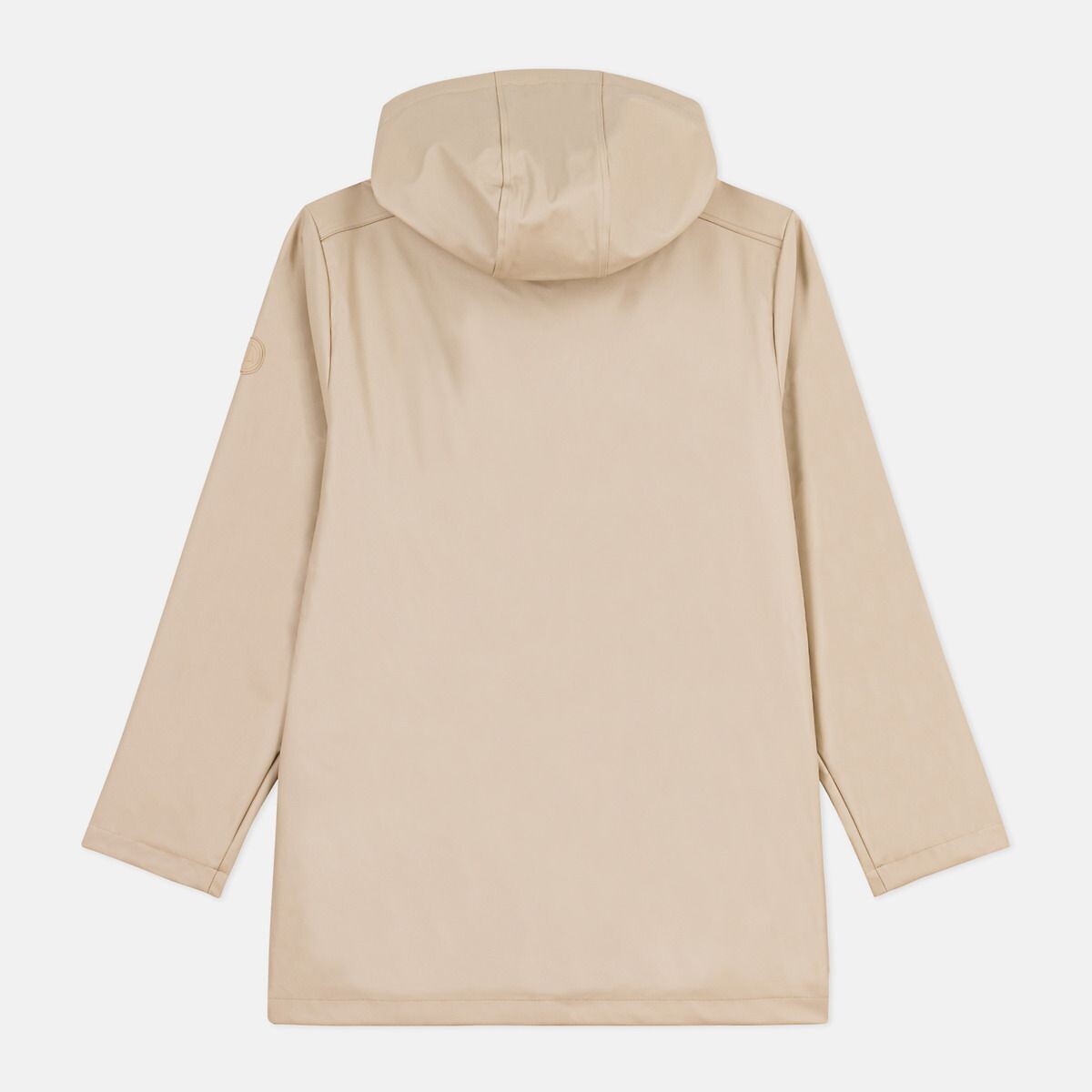 Ciré zippé mi-long à capuche beige, PETIT BATEAU