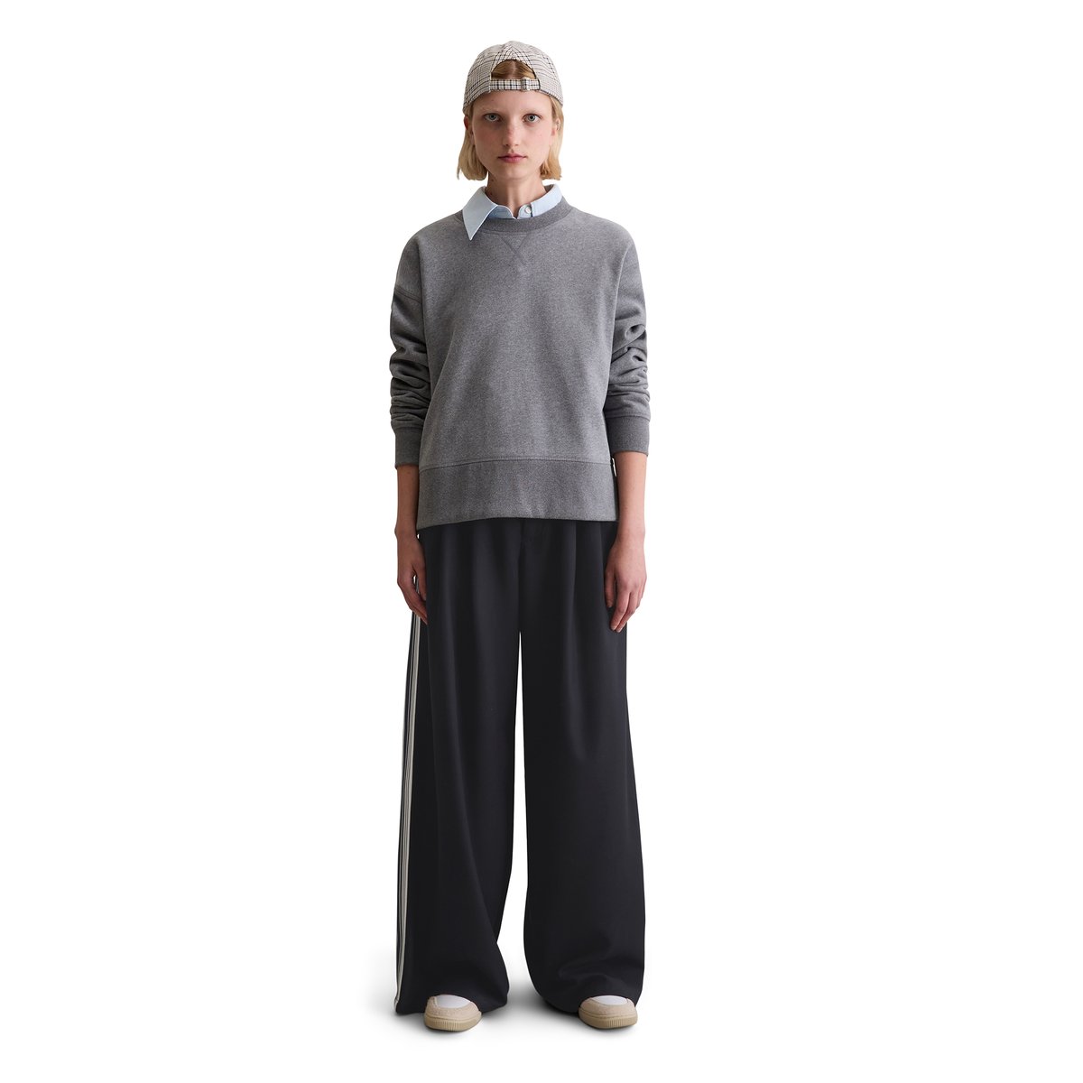 Sweat-shirt relaxed en mélange de coton organique gris, MARC O’POLO DENIM