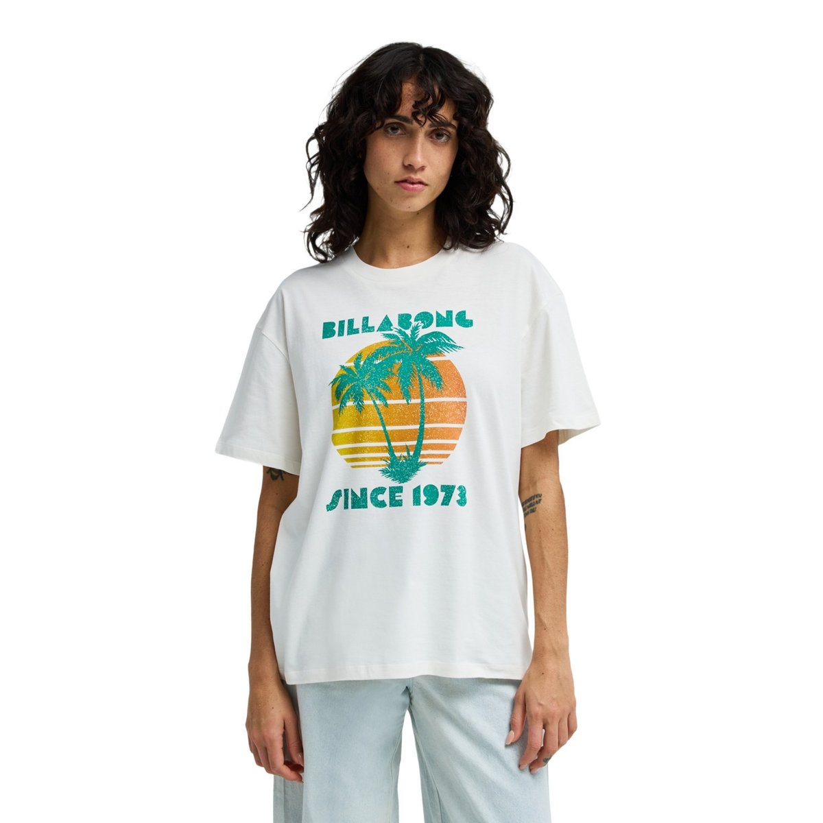 T shirt manches courtes MY BEACH CLUB blanc salt crystal, BILLABONG