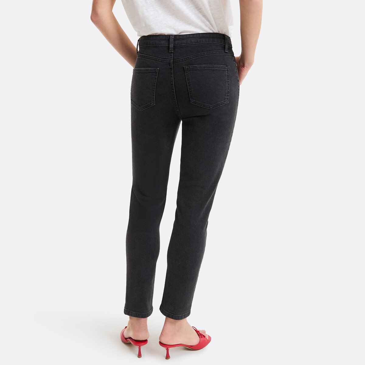 Vaquero slim negro lavado, LA REDOUTE COLLECTIONS