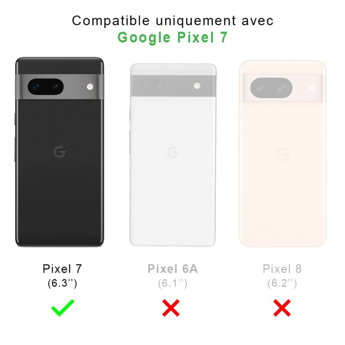 Coque Pixel 7 antichoc + 2 vitres bleu, EVETANE