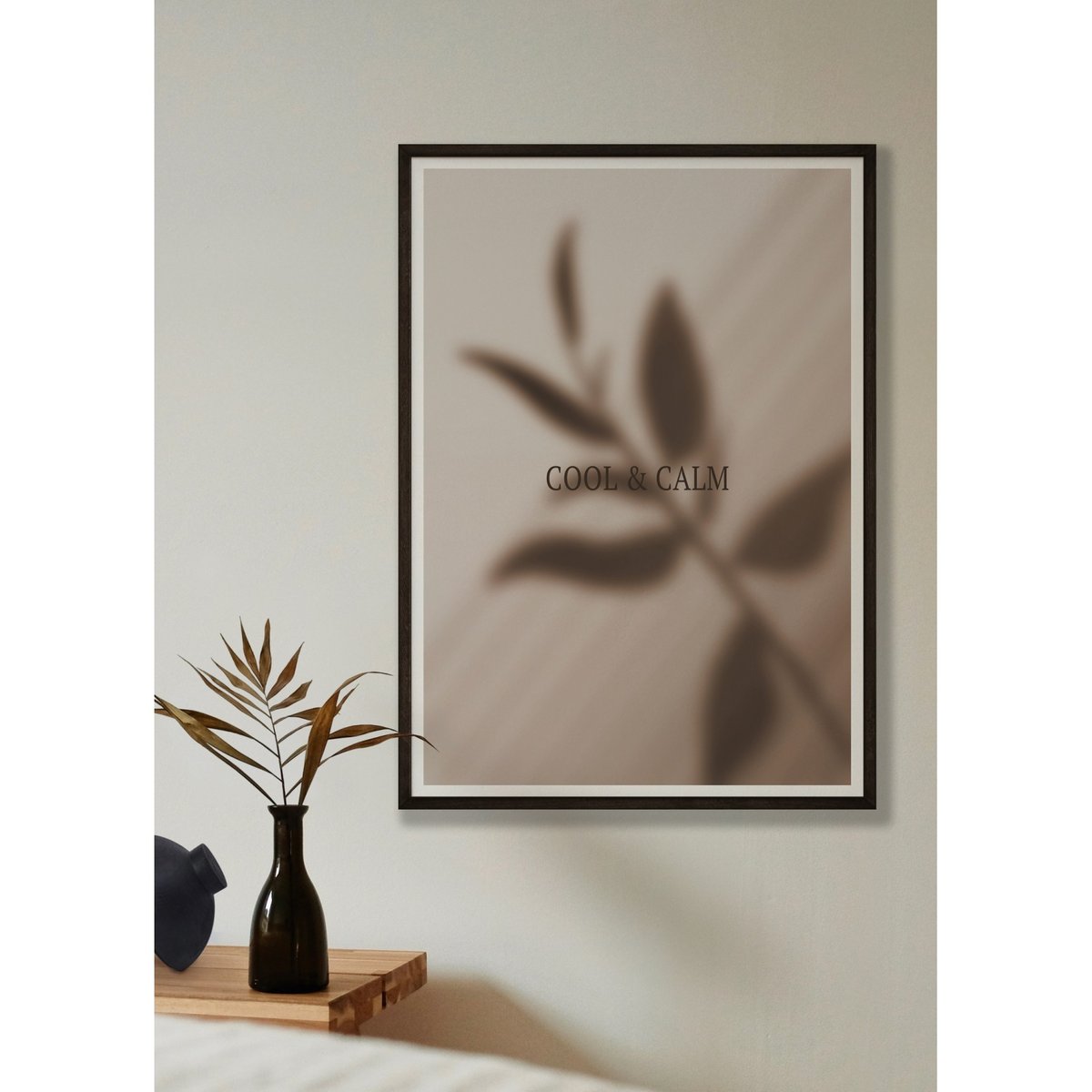 Affiche Cool and Calm blanc, L'AFFICHERIE