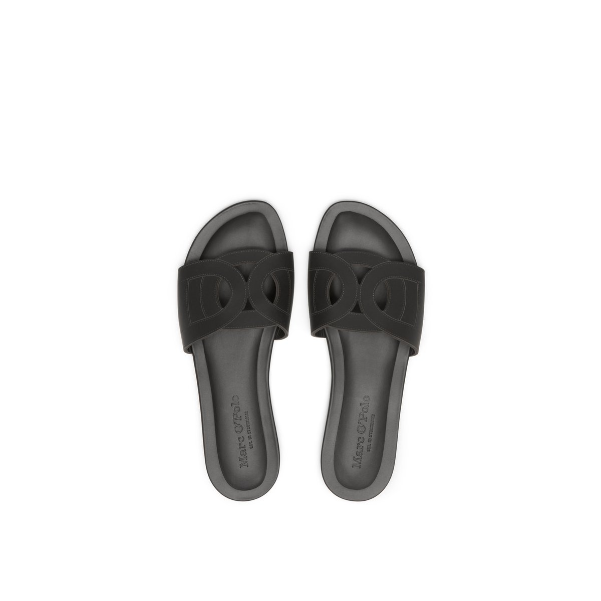 Mule en cuir de veau noble schwarz, MARC O'POLO