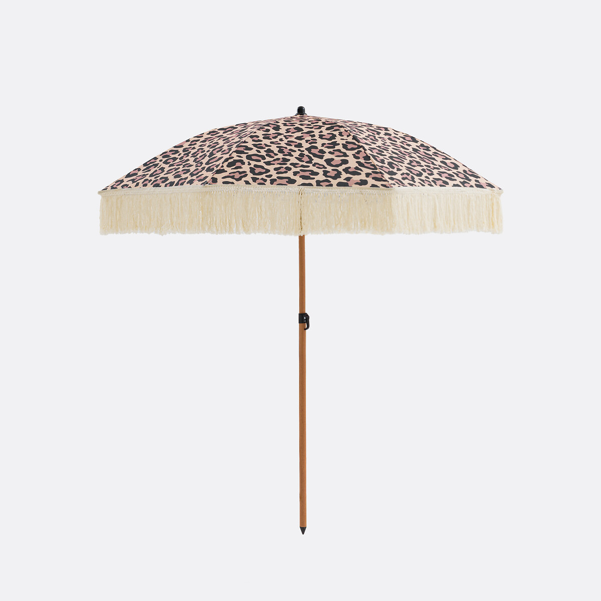 Parasol motif léopard, finition frangée, SAVANA imprimé léopard, LA REDOUTE INTERIEURS