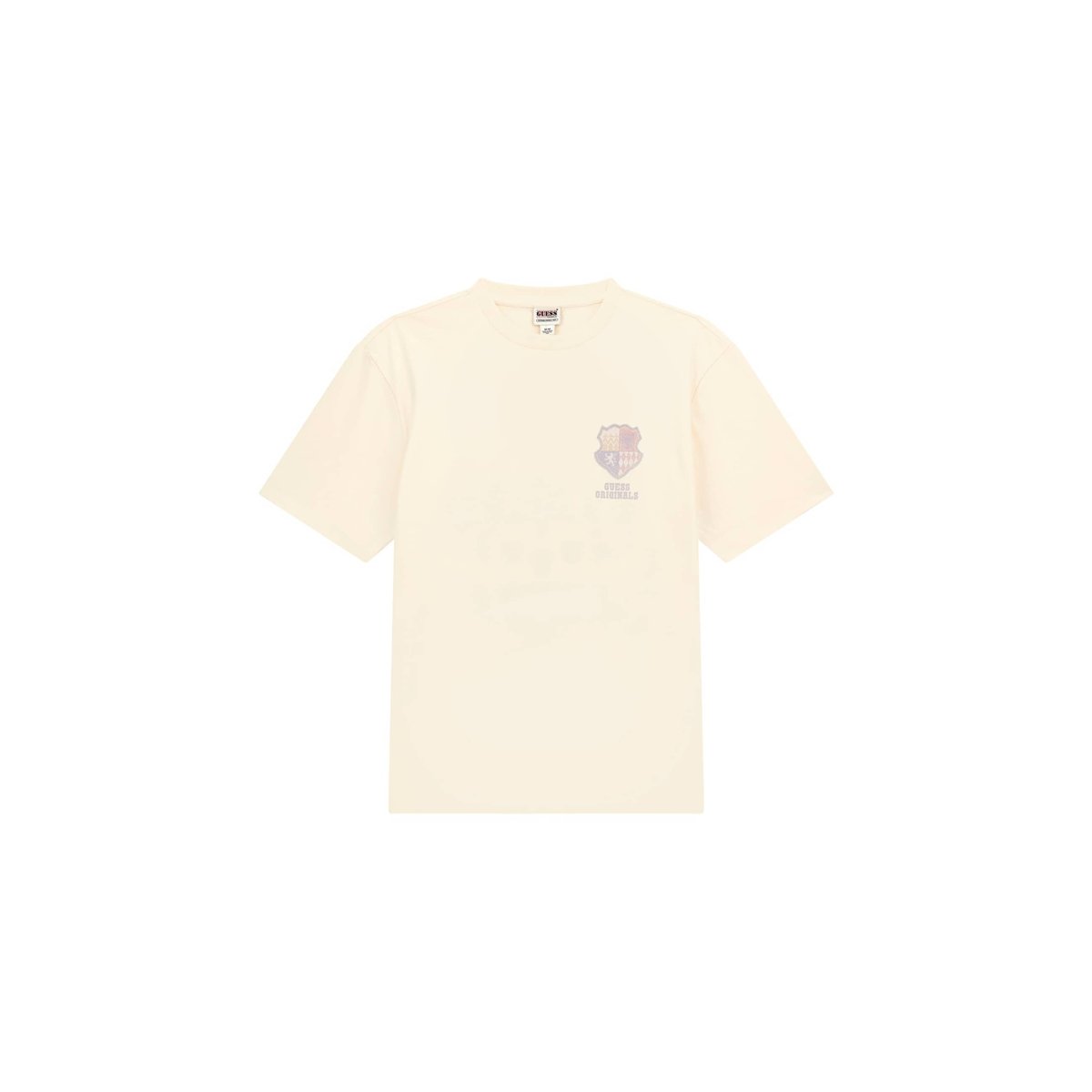 T-Shirt Logo Frontal crème, GUESS