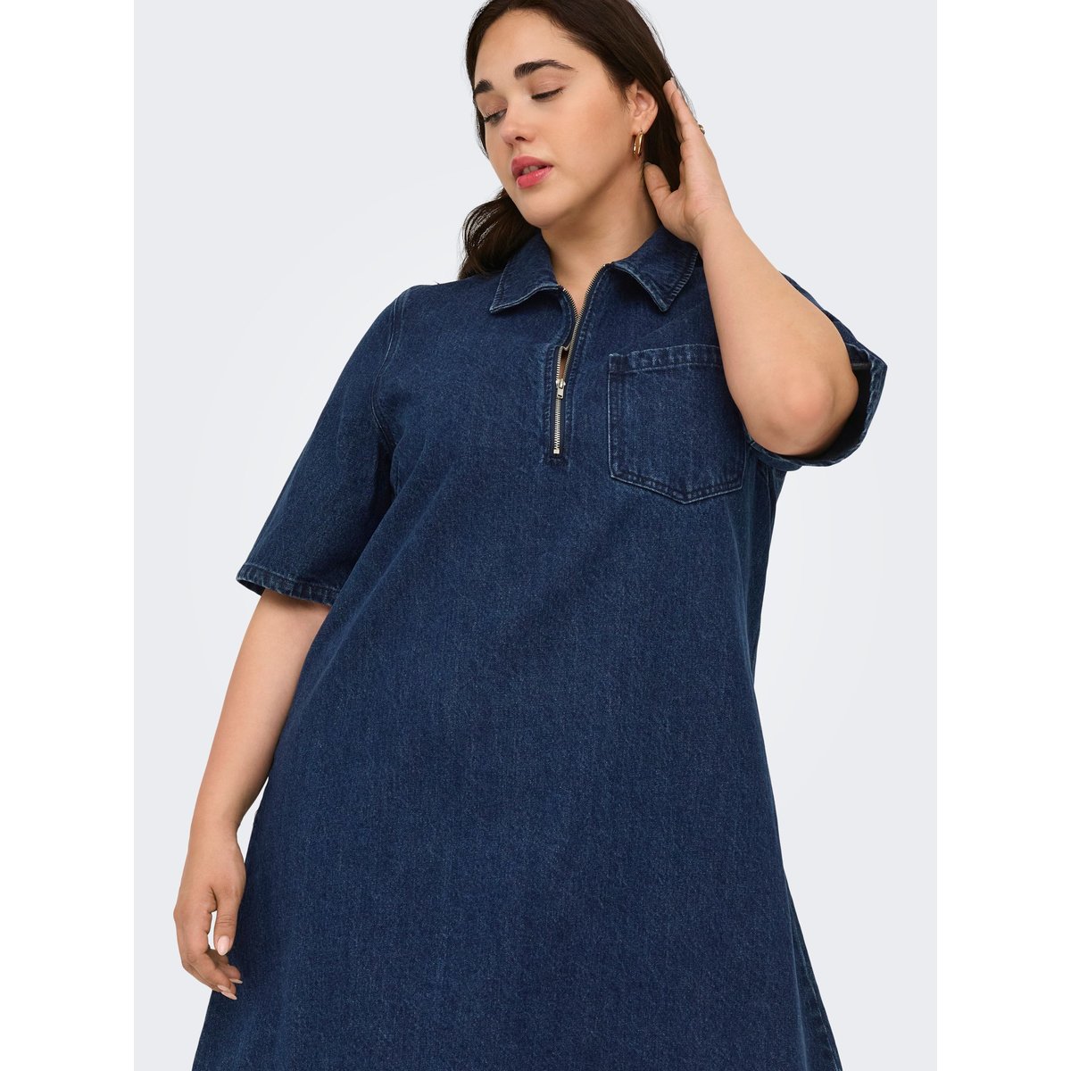 Robe En Denim dark blue denim, ONLY CARMAKOMA