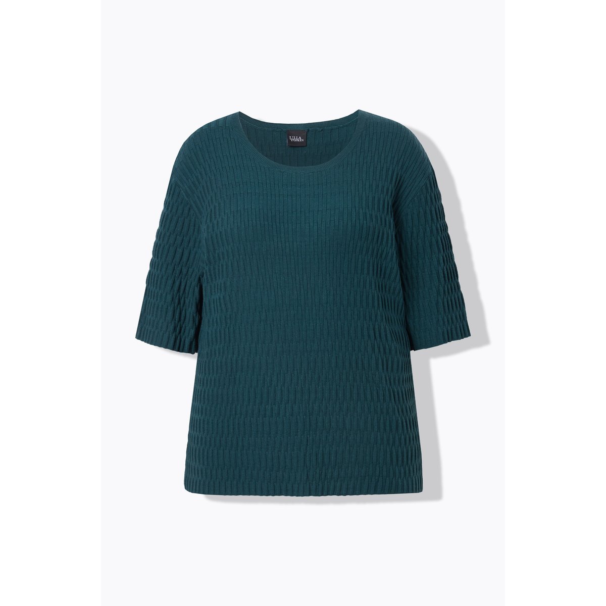 Pull en maille texturée vert sapin, ULLA POPKEN