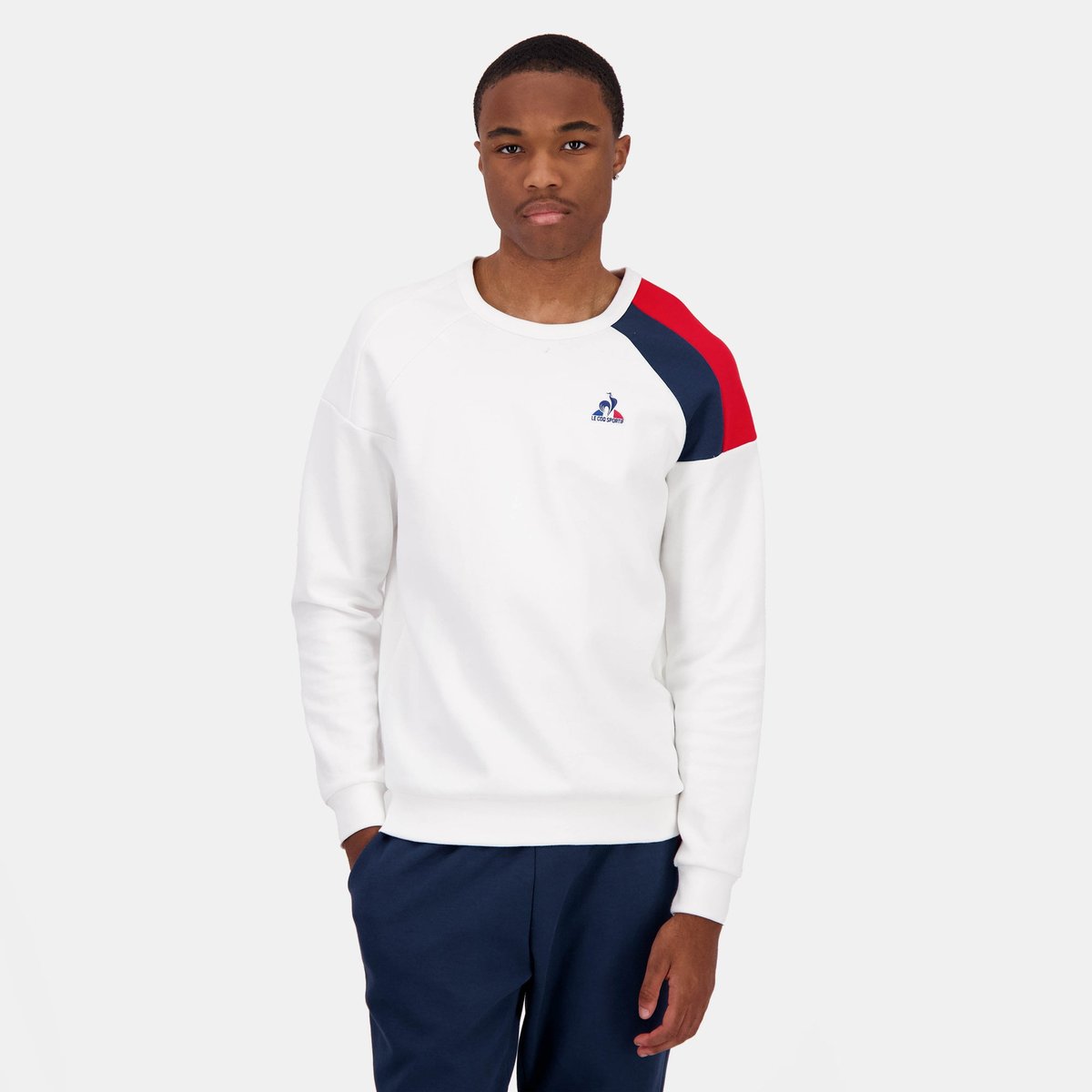 Sweat col rond heritage gris Le Coq Sportif La Redoute