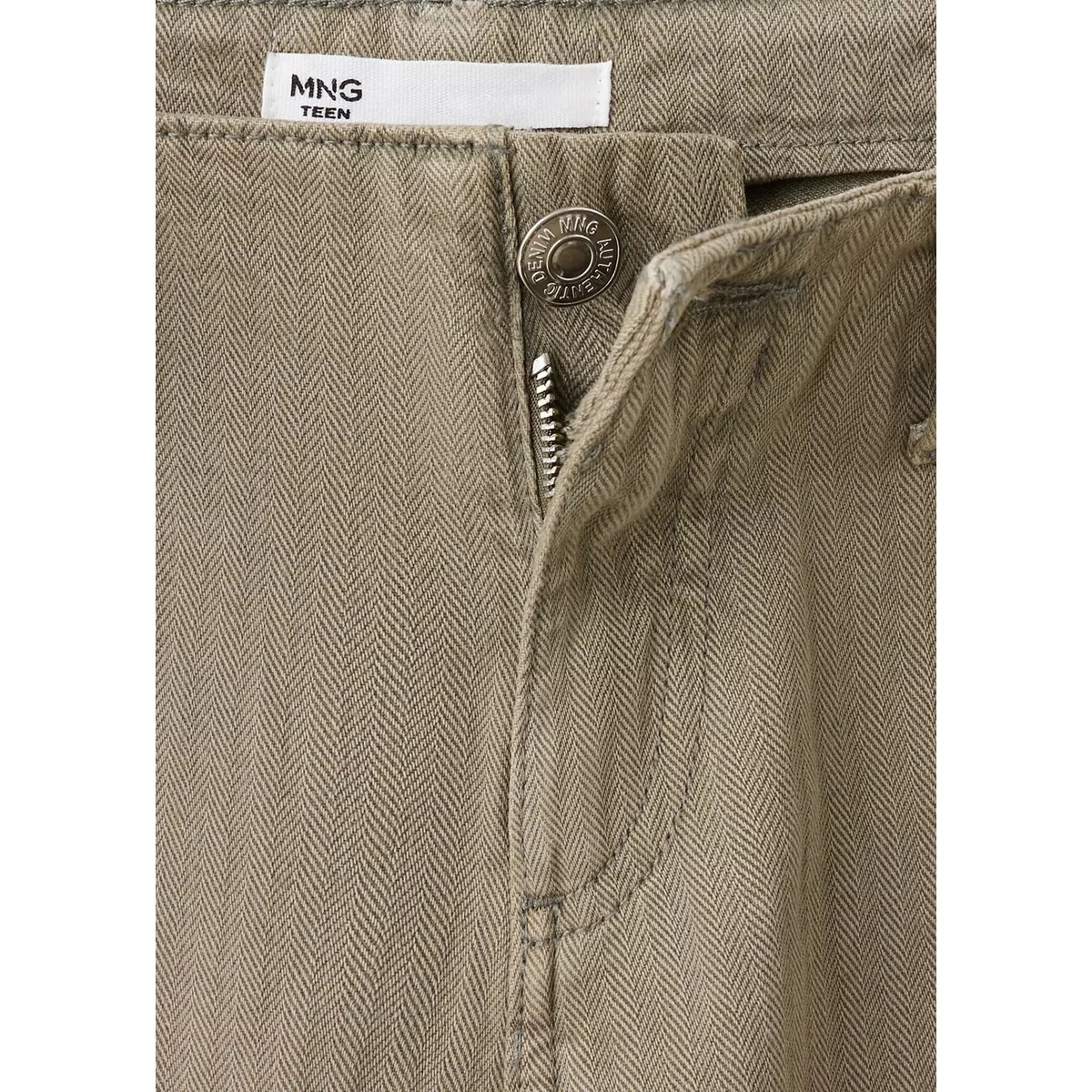Jean large à rayures kaki, MANGO TEEN