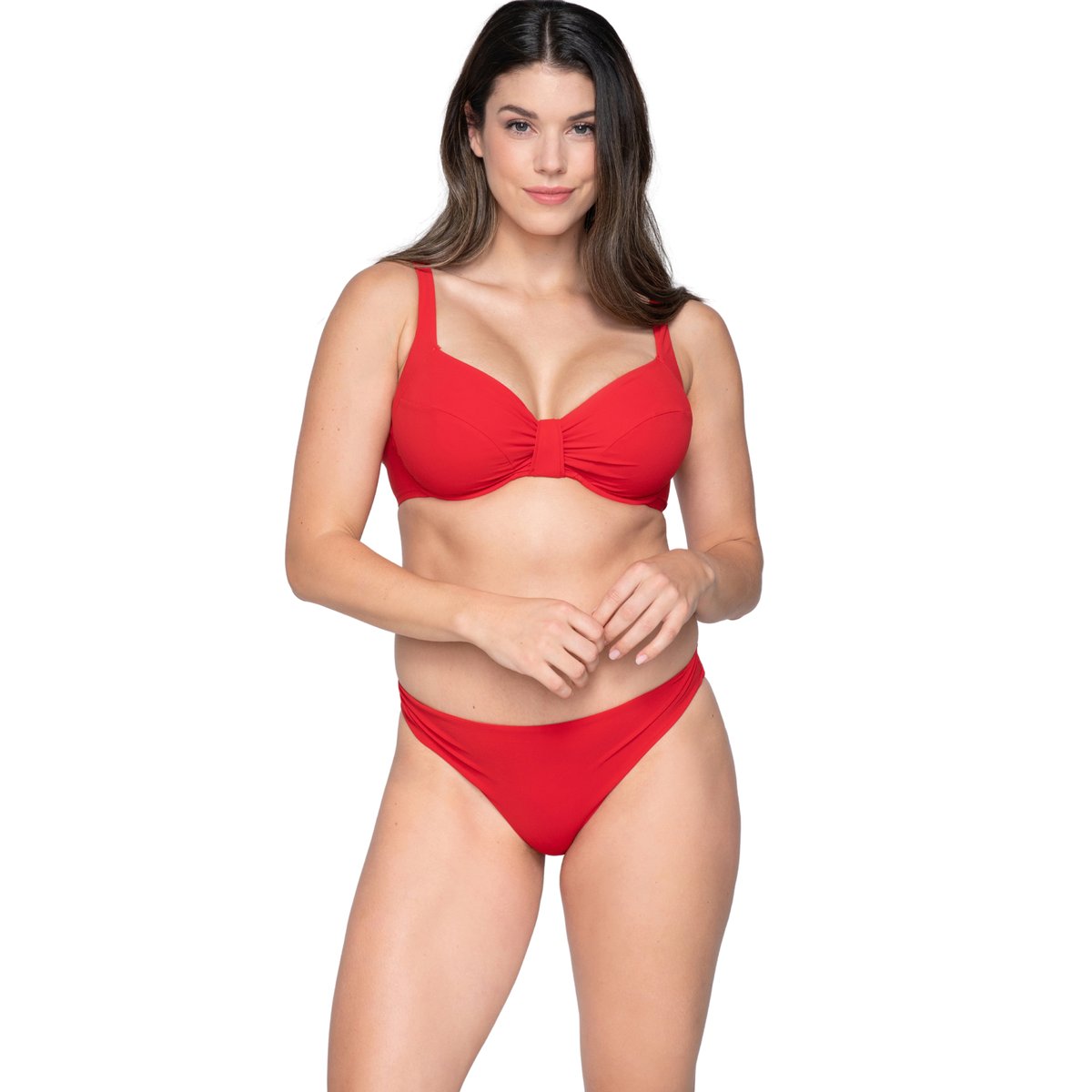 Haut maillot de bain emboîtant non préformé BLUE SENSE rouge, LUNA SPLENDIDA
