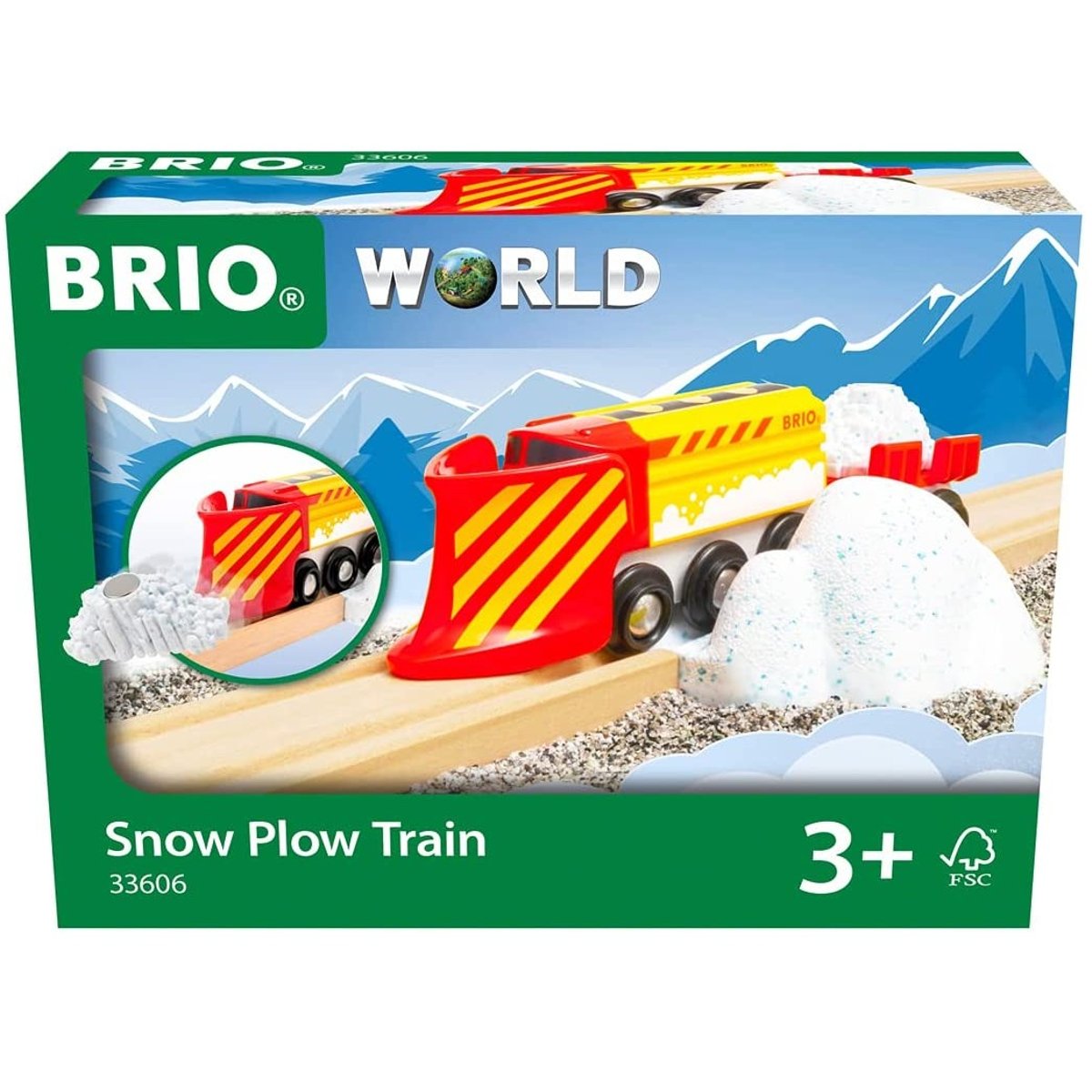 Locomotive chasse neige rouge, BRIO