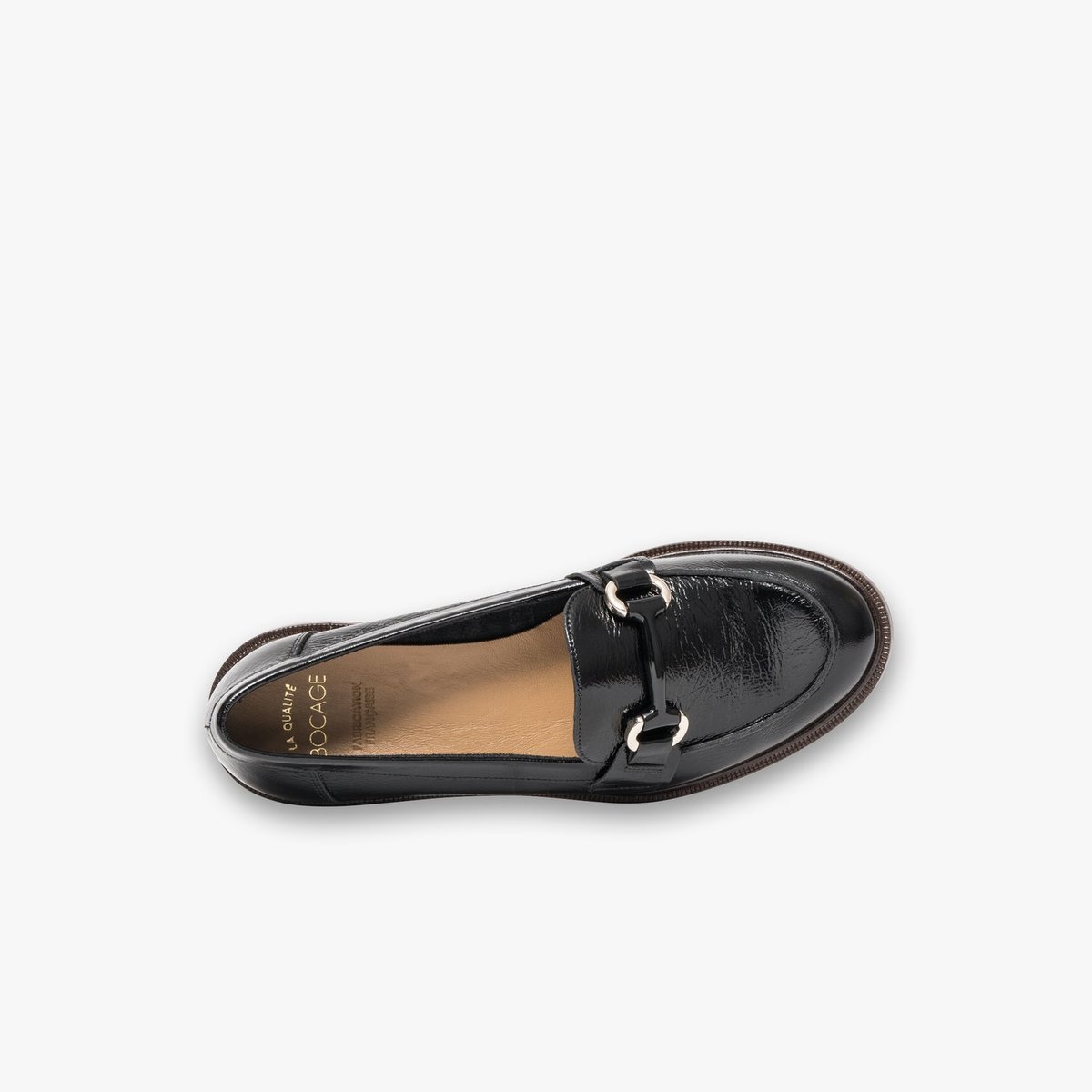 Mocassin en cuir ALANIA noir, BOCAGE
