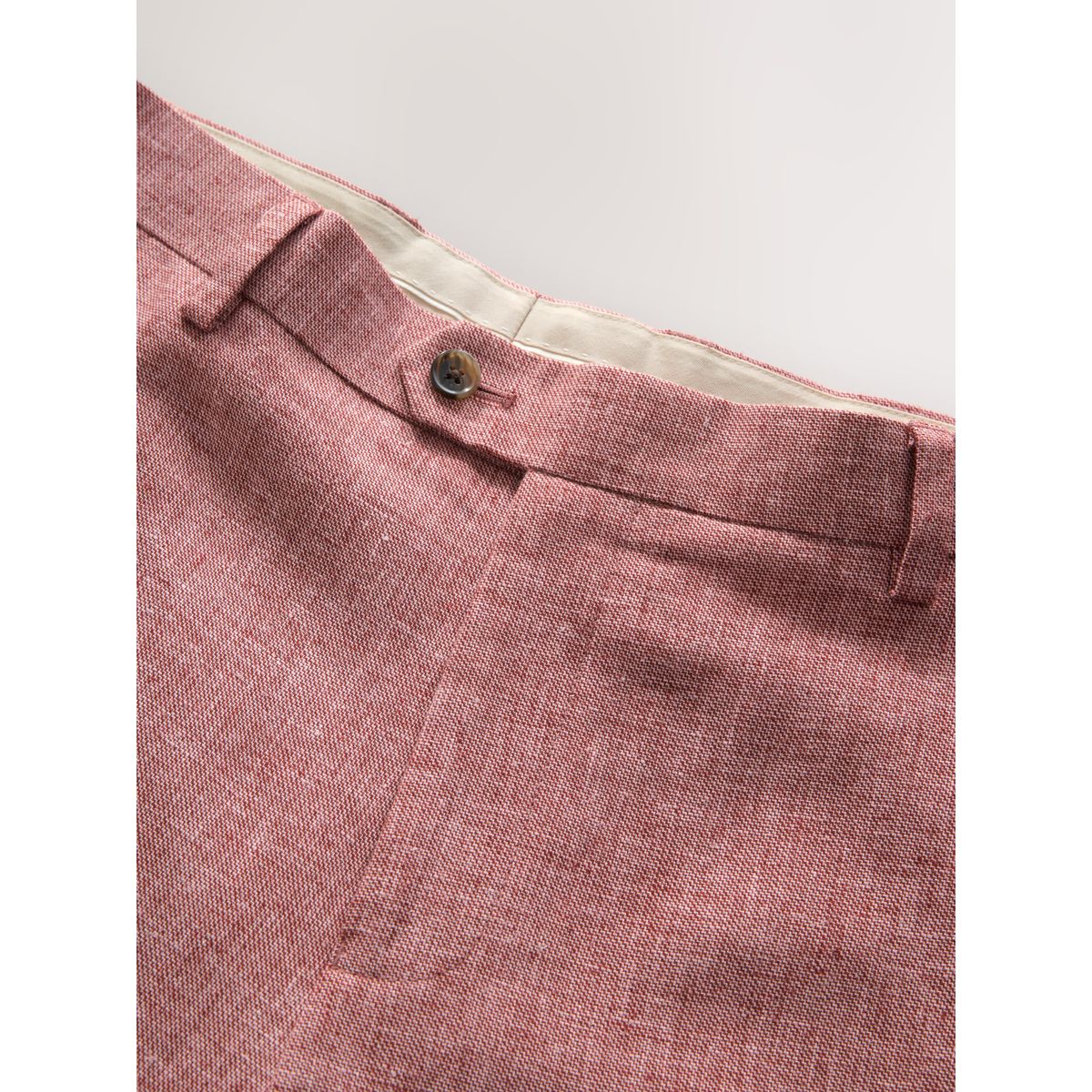 Pantalon de costume texturé en lin n. premium rose, NEXT