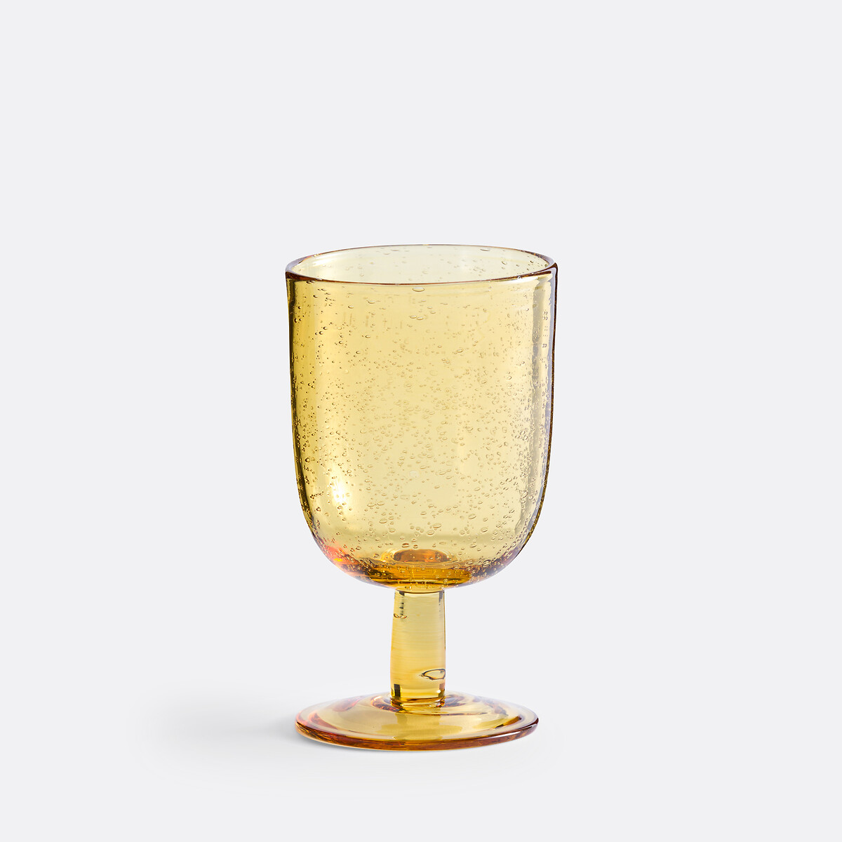 Set of 6 Faraji Bubbled Stem Glasses amber, LA REDOUTE INTERIEURS
