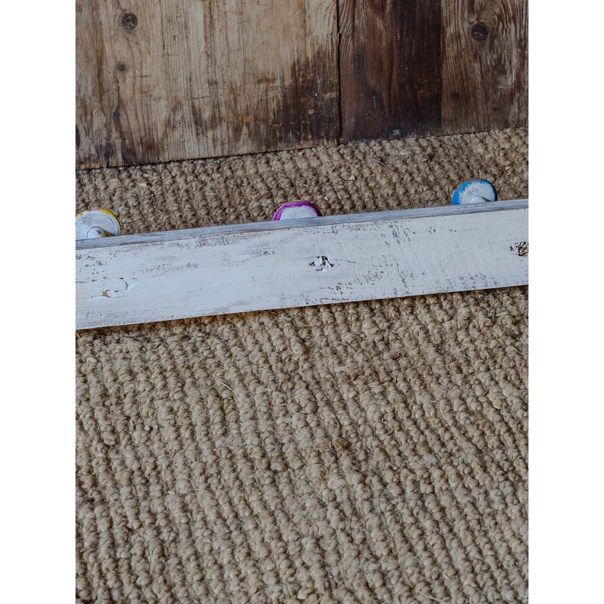 Porte-manteau en bois coloré Max N°326 - Bon état blanc, DEBONGOUT