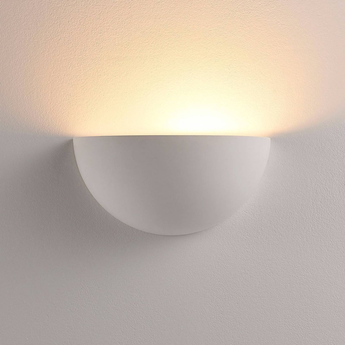 Applique en plâtre moderne, Narin blanc, LINDBY