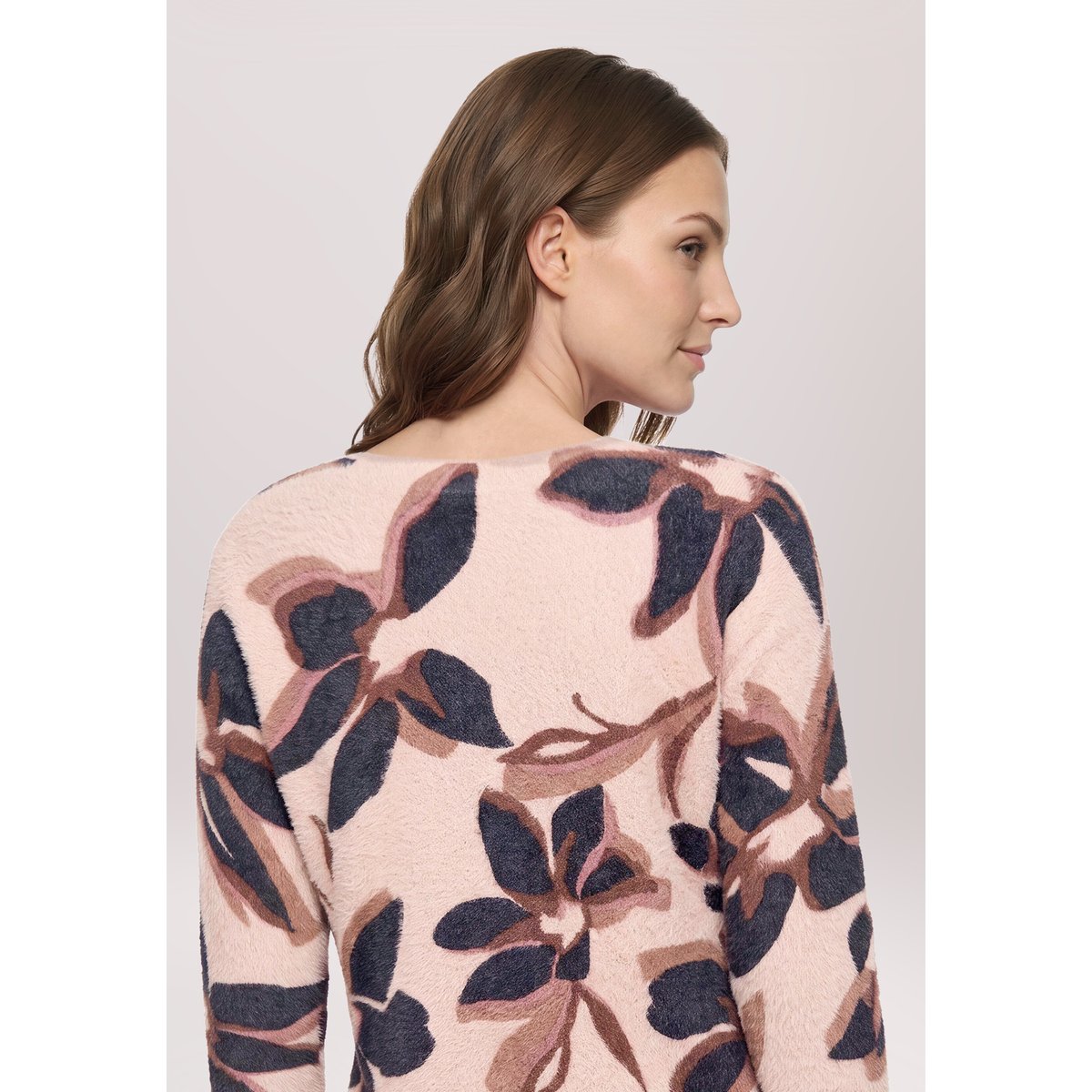 Pull-over en maille à manches 3/4 rosé/black, BETTY BARCLAY