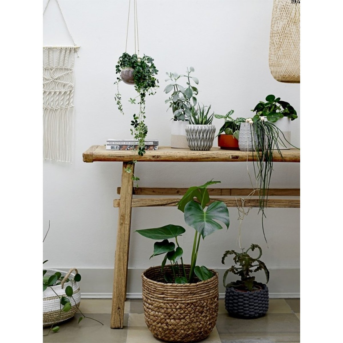 Suspension allongée bambou E bois clair, BLOOMINGVILLE