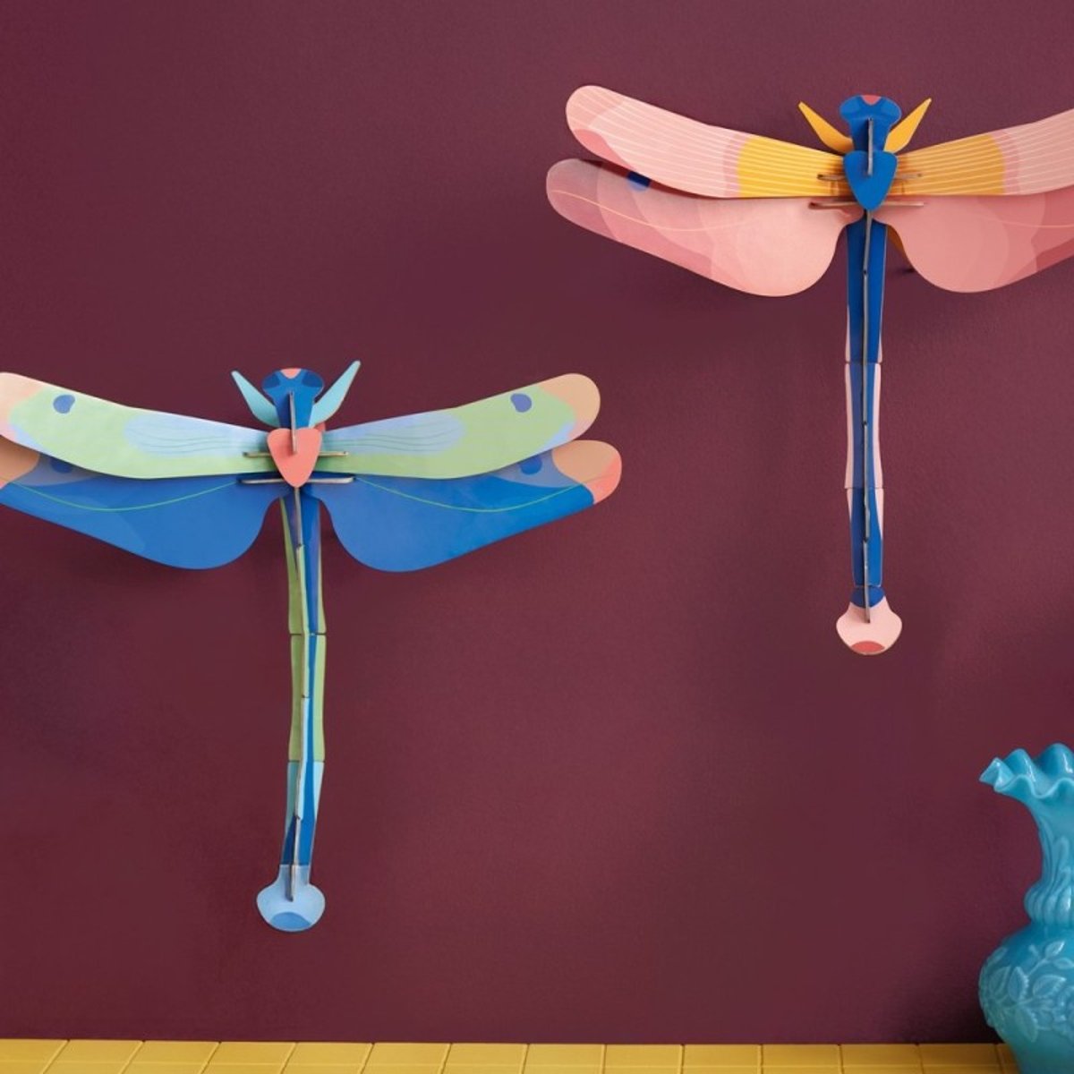 Libellule murale carton  Dragonfly bleu, STUDIO ROOF