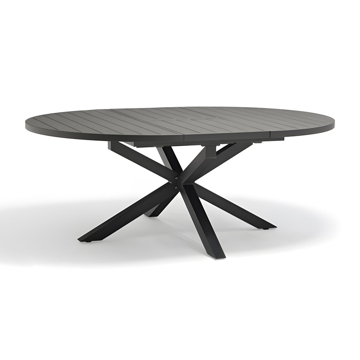 Table de jardin 8 places en aluminium PELOSA gris anthracite, DCB GARDEN