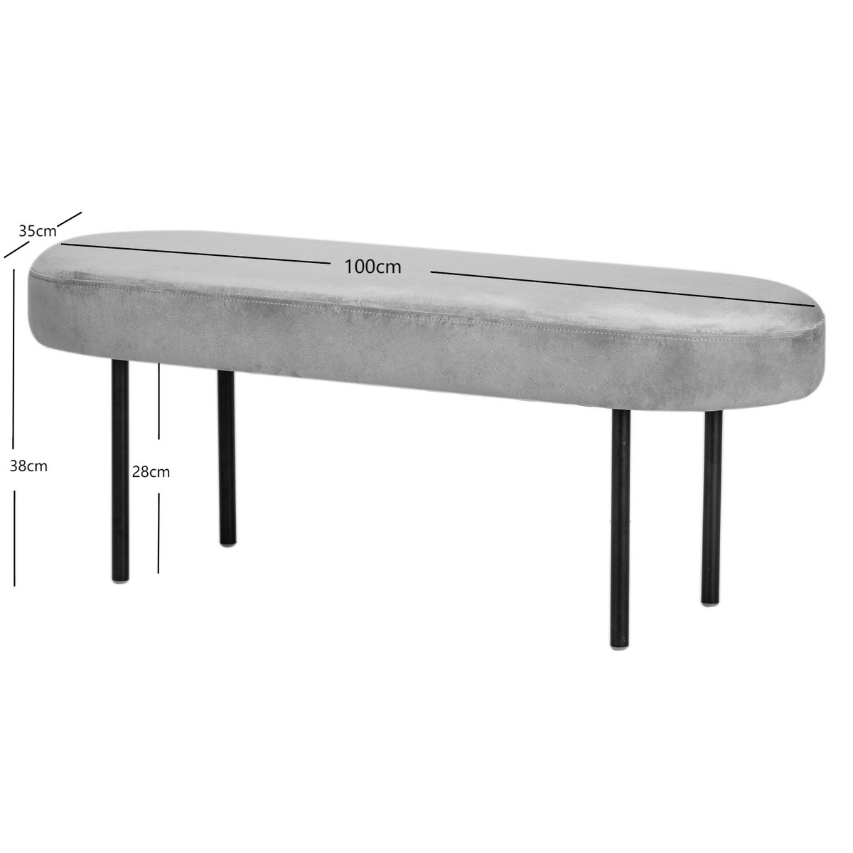 Banc, métal et bouclette, OSLO blanc cassé, NORDLYS