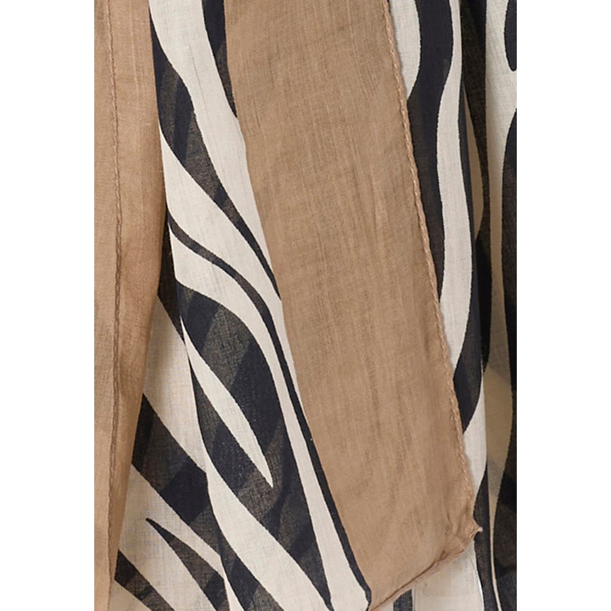 Foulard imprimé animalier pur coton blanc noir animalier, DAMART