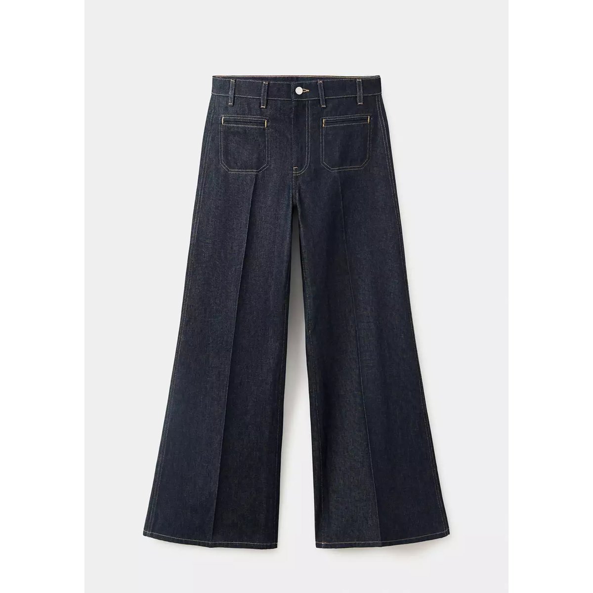 Jean large avec poches bleu, MANGO