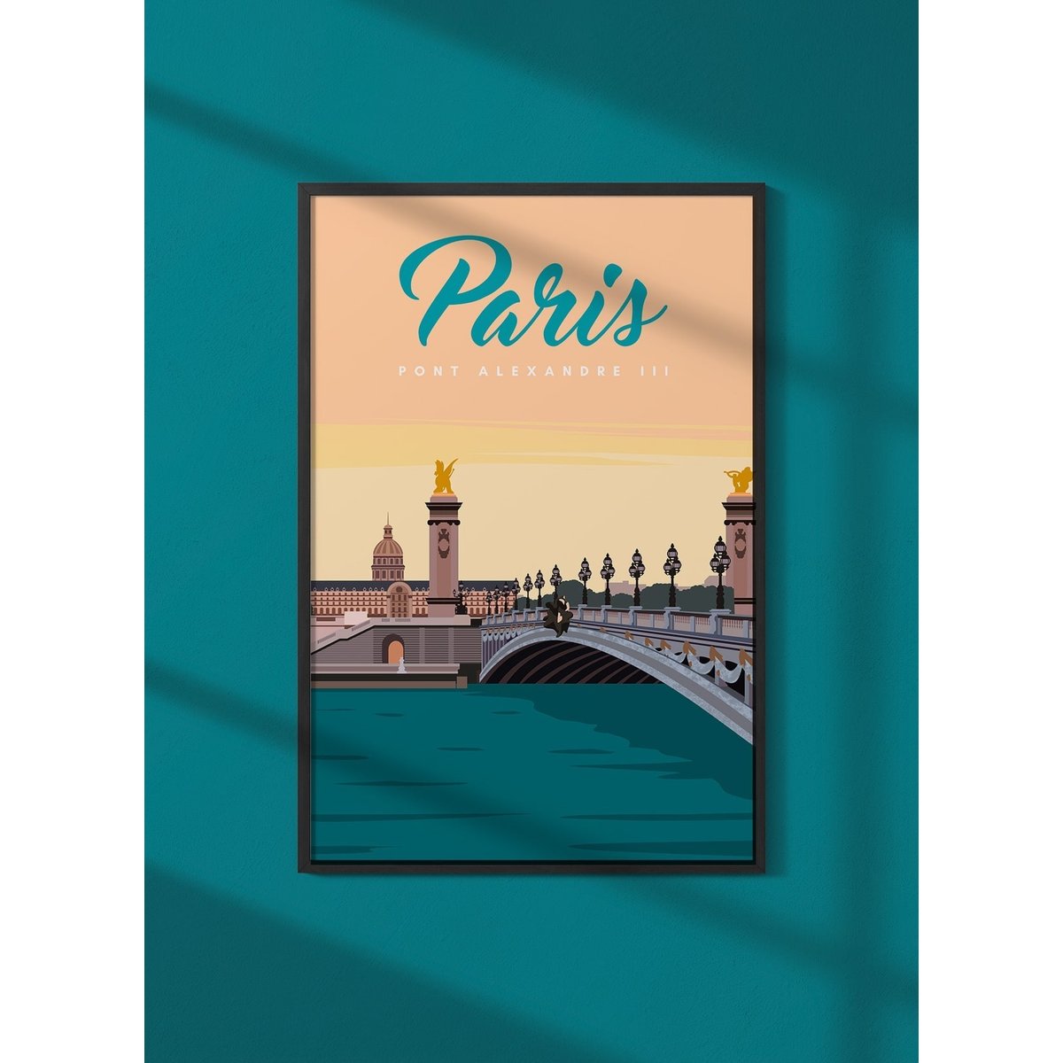 Affiche ville Paris - Pont Alexandre III blanc, L'AFFICHERIE