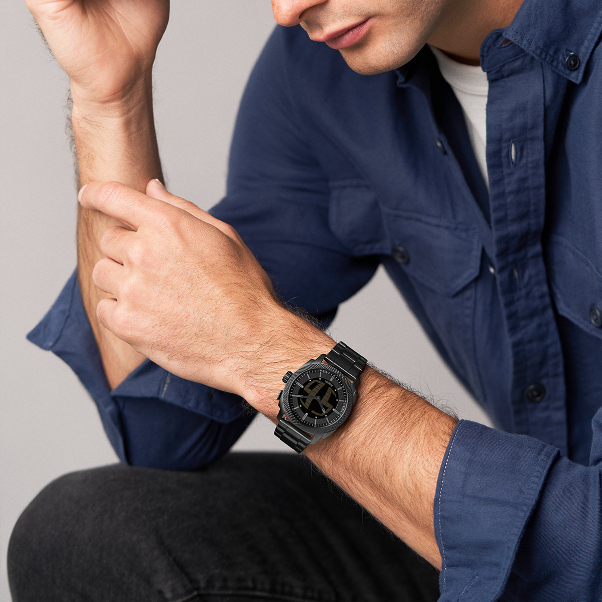 Montre Analogique Digital MACHINE BIG TIC noir noir noir, FOSSIL