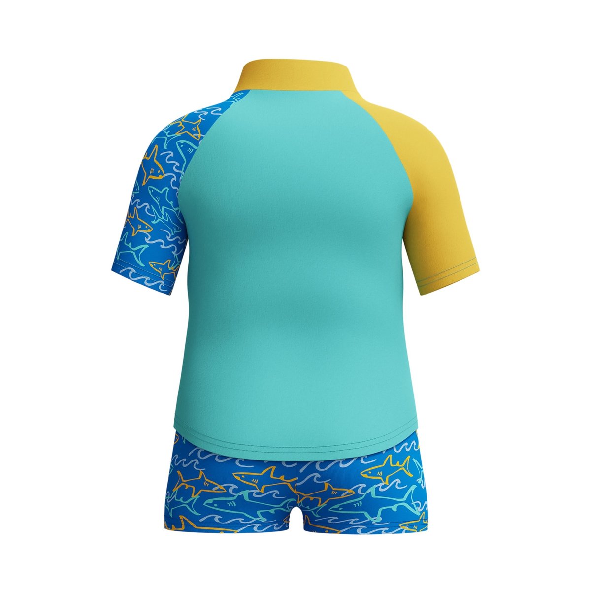 Ensemble de bain anti-irritation manches courtes motif/style requin bleu, SPEEDO