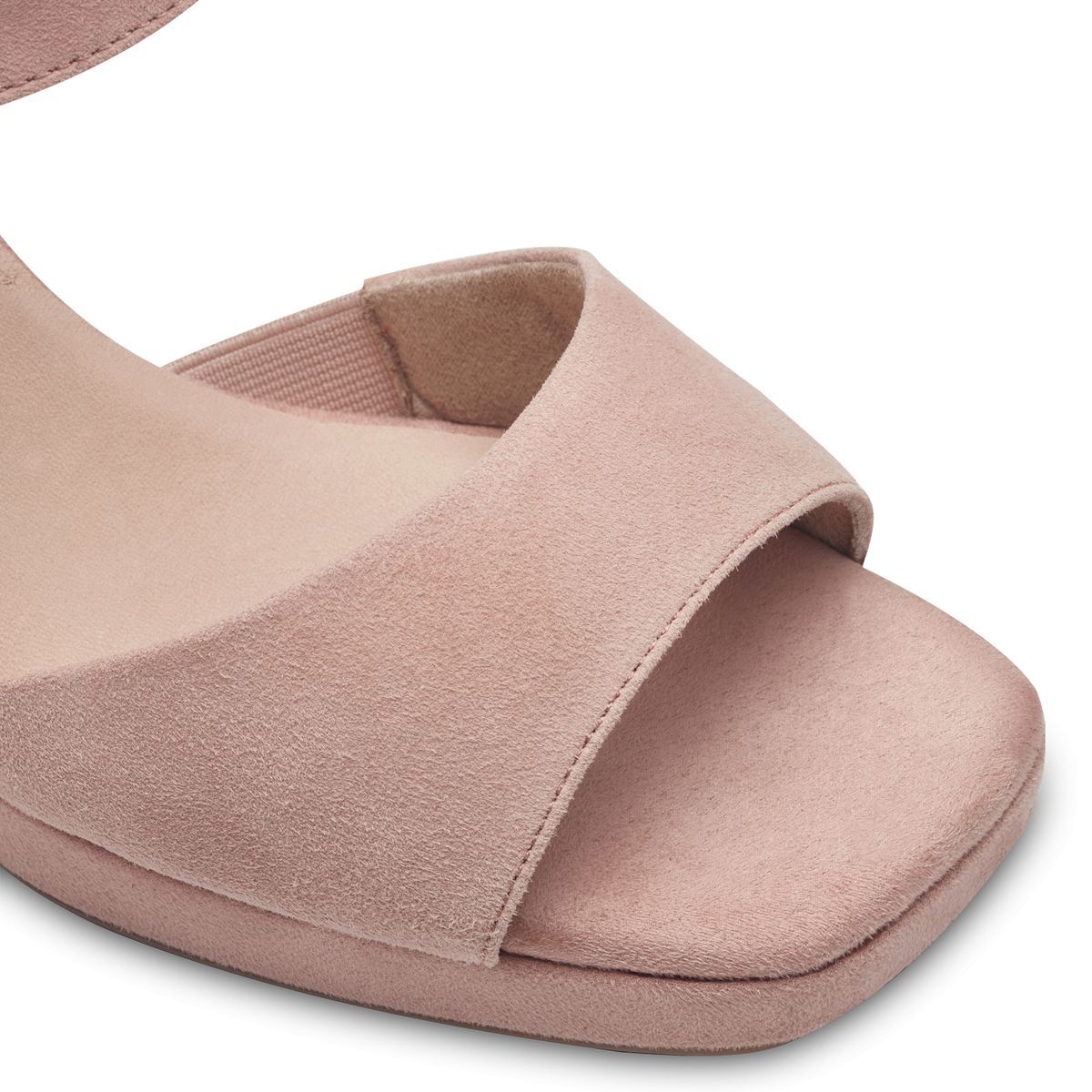 Sandale à talon en cuir rose quartz, TAMARIS