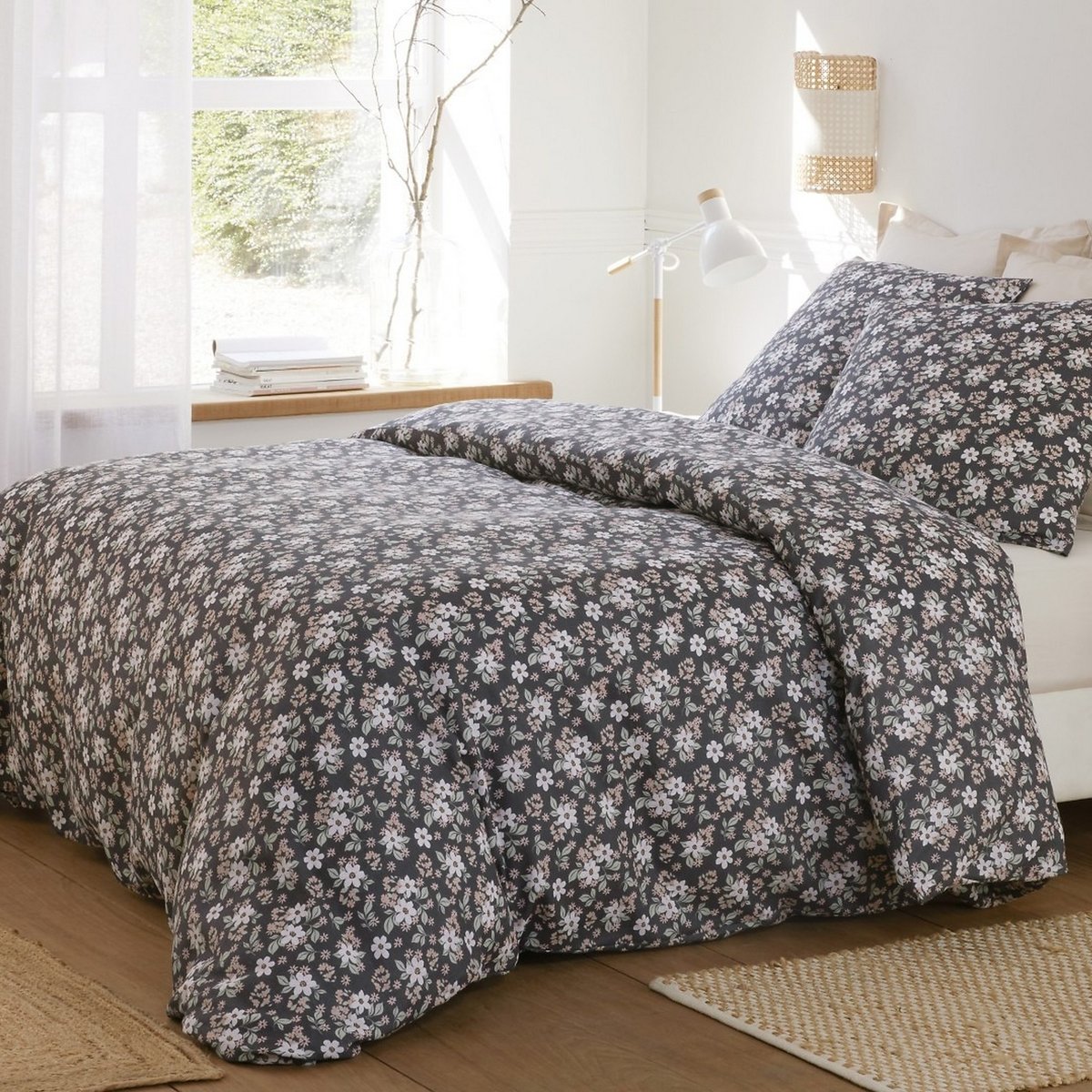 Parure de lit - Housse de couette + taie 100% Gaze de Coton multicolore, EDEN