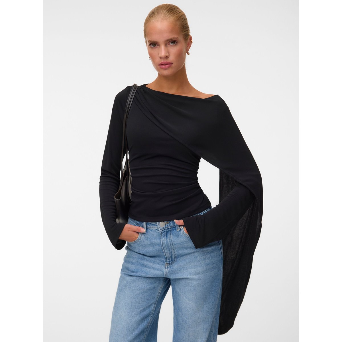 Top Asymétrique noire - black, VERO MODA
