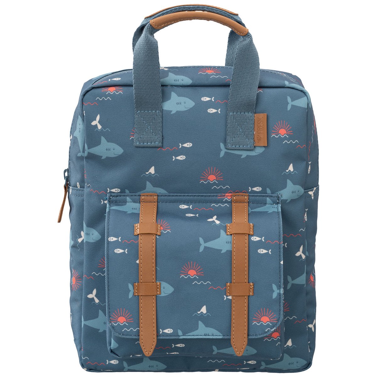 Sac à dos bébé bleu, orange, blanc, FRESK