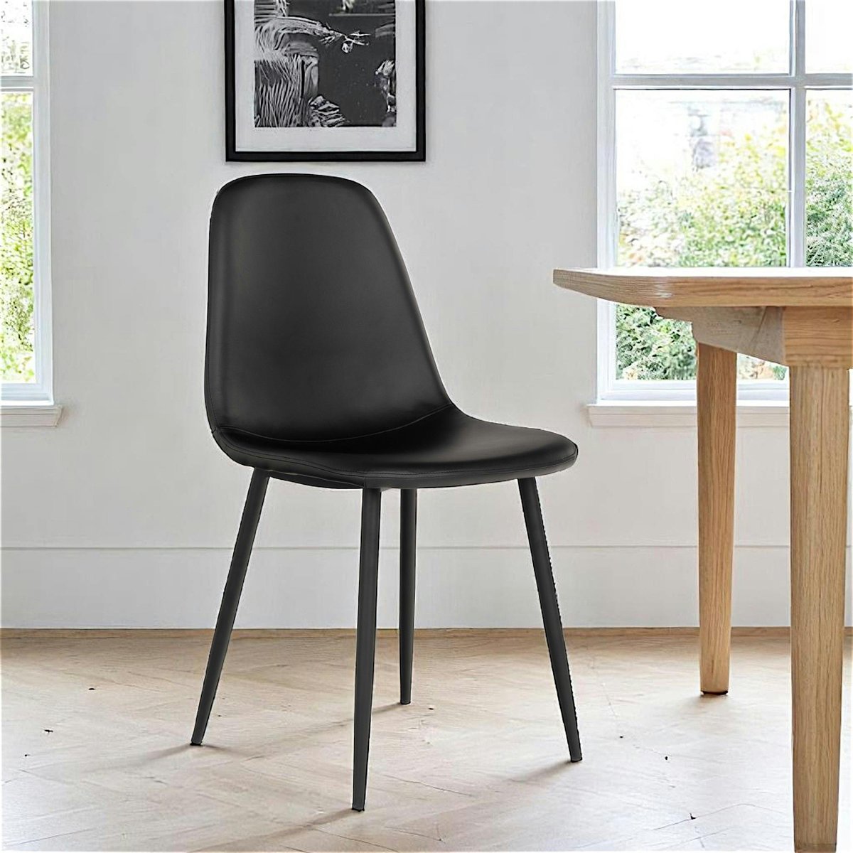 Chaise vintage pour salle à manger (lot de 2) BERLIN noire, PIER IMPORT