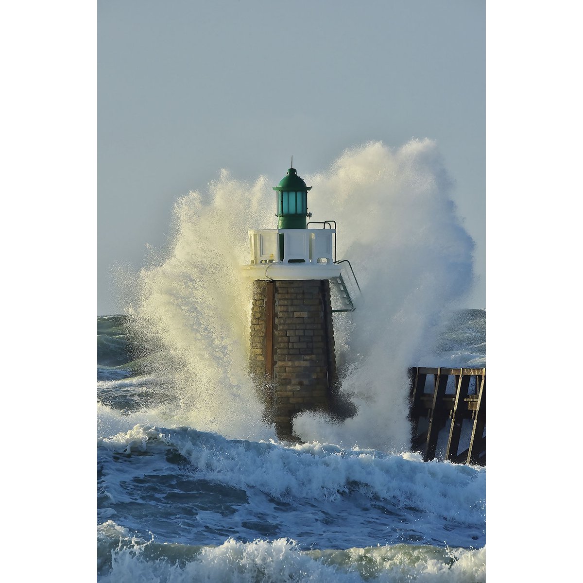 Tableau tempête sur le phare tableau alu dibond, HEXOA