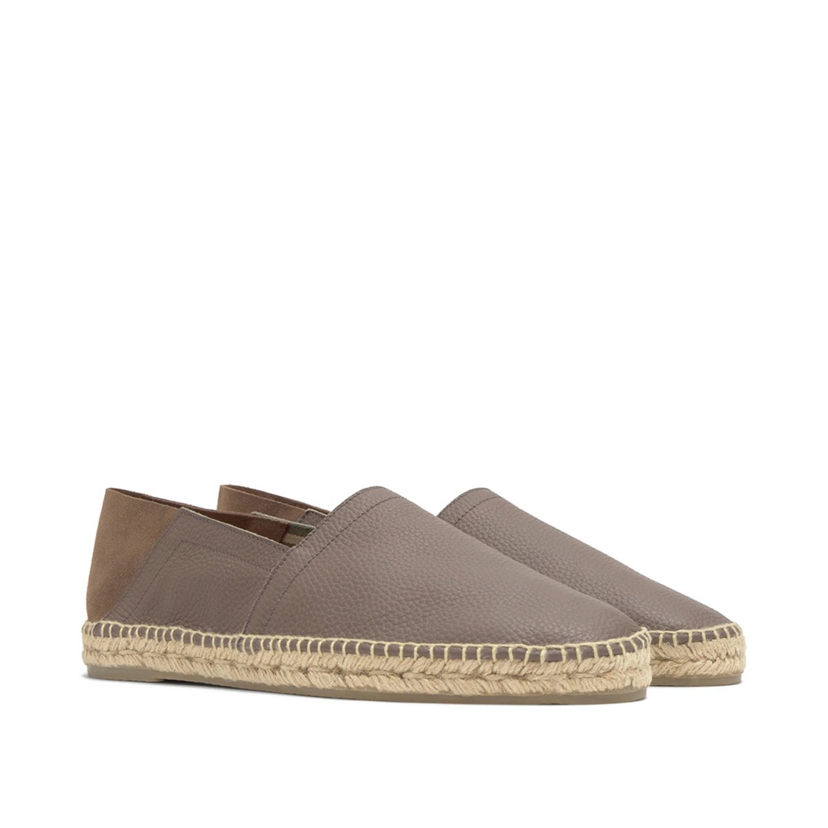 Espadrilles plates en cuir style camping POLO PLATFORM taupe, CASTANER