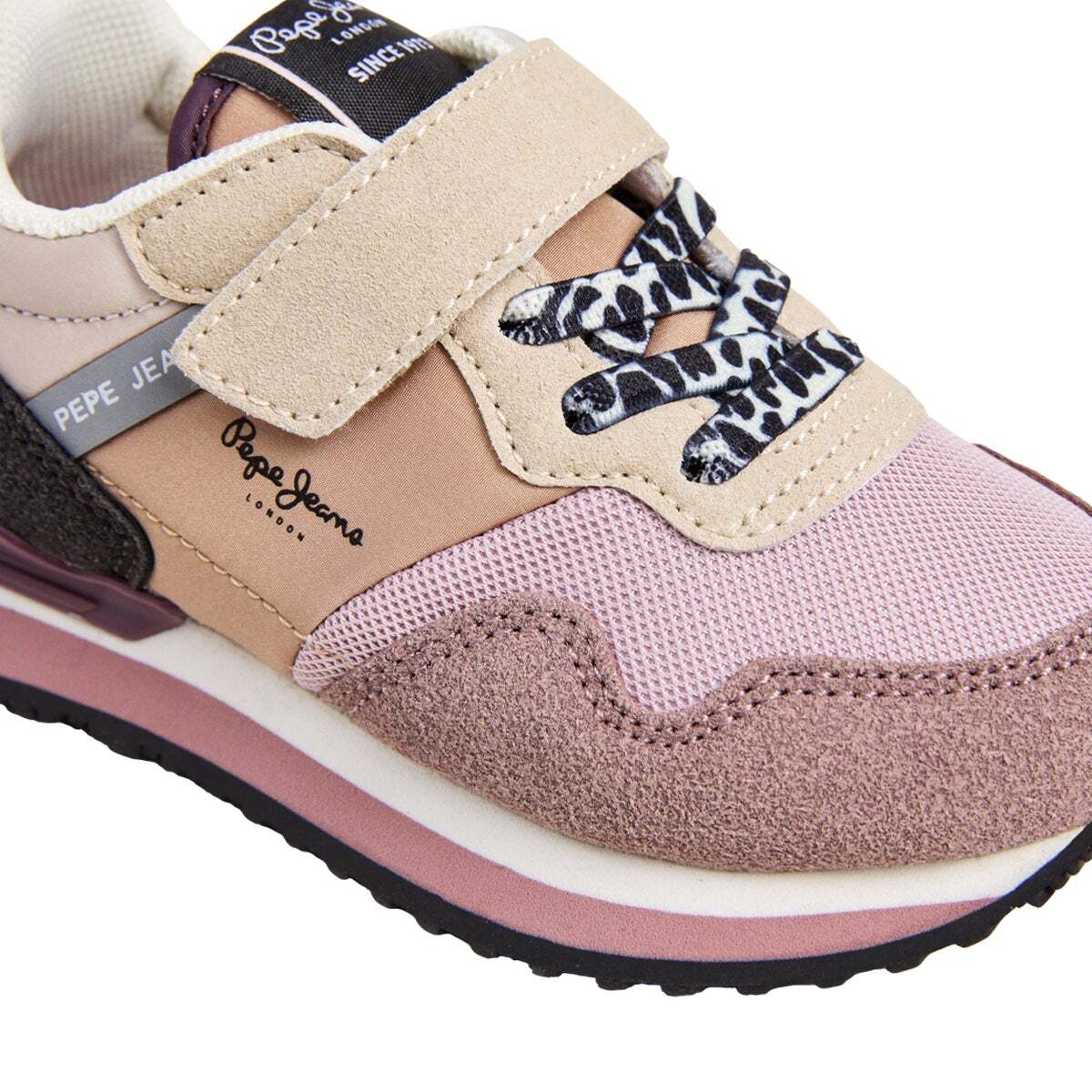 Baskets Running Avec Fermeture Velcro rose décoloré, PEPE JEANS