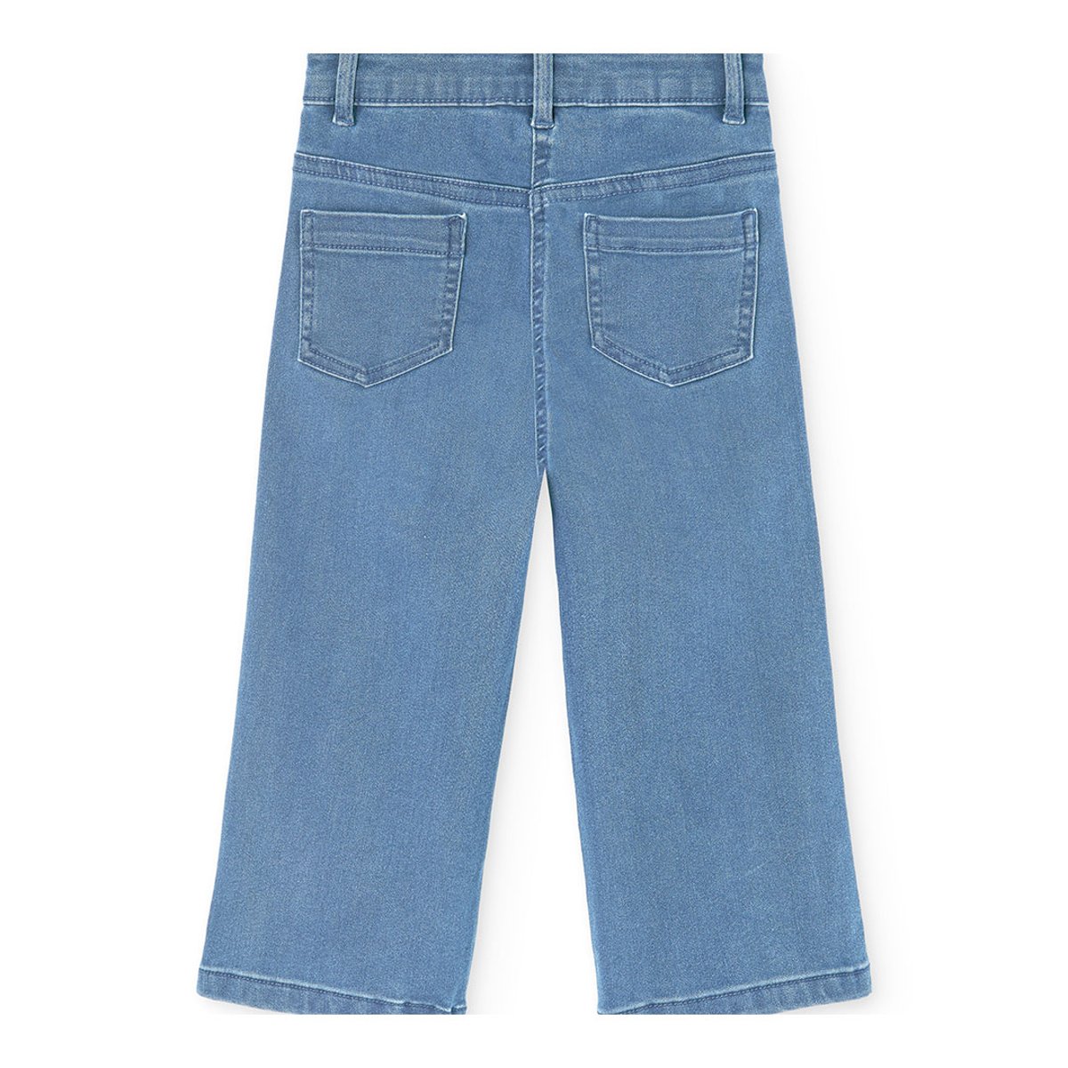 Pantalon fille en denim stretch bleu, BOBOLI