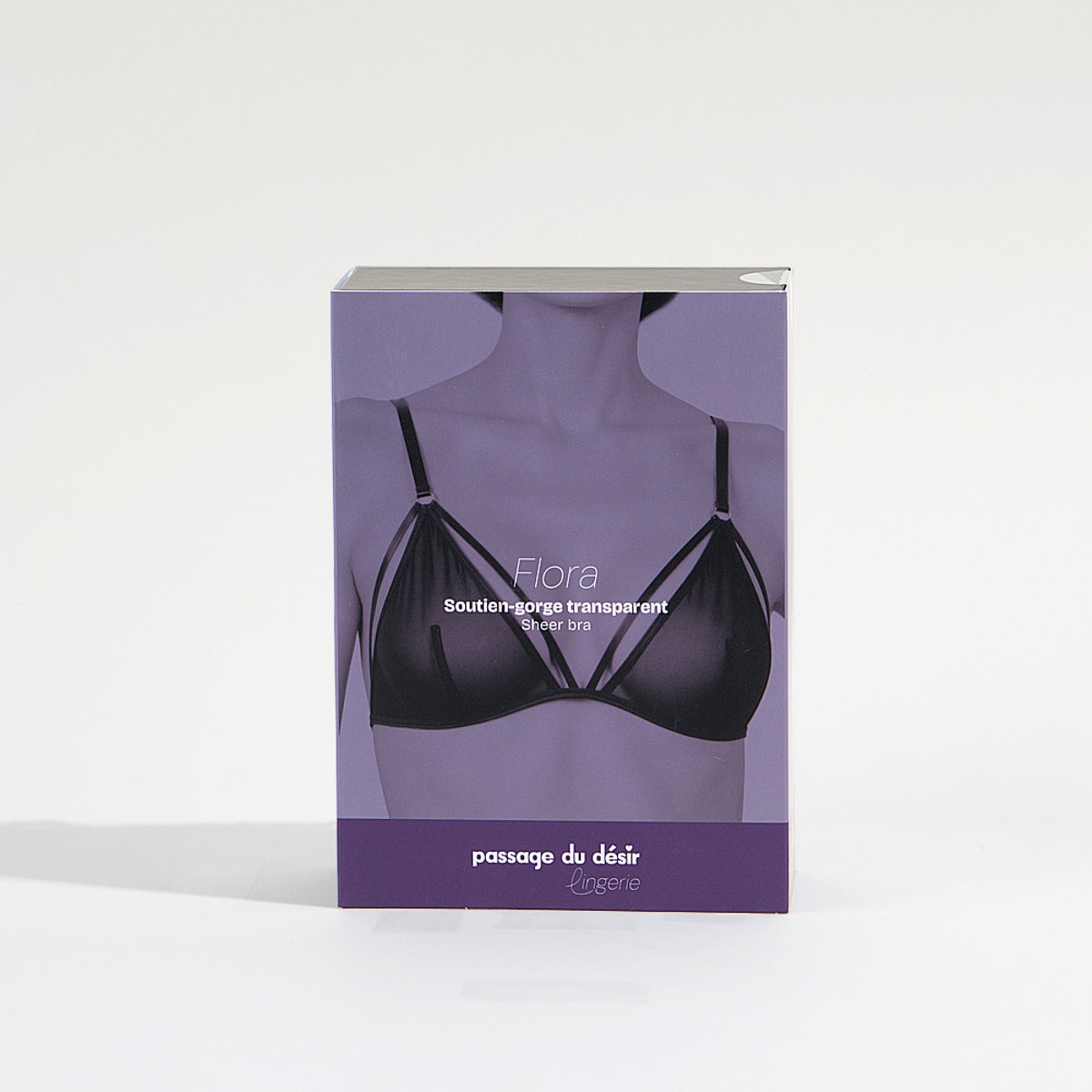 Soutien-gorge transparent Flora noir, PASSAGE DU DESIR LINGERIE
