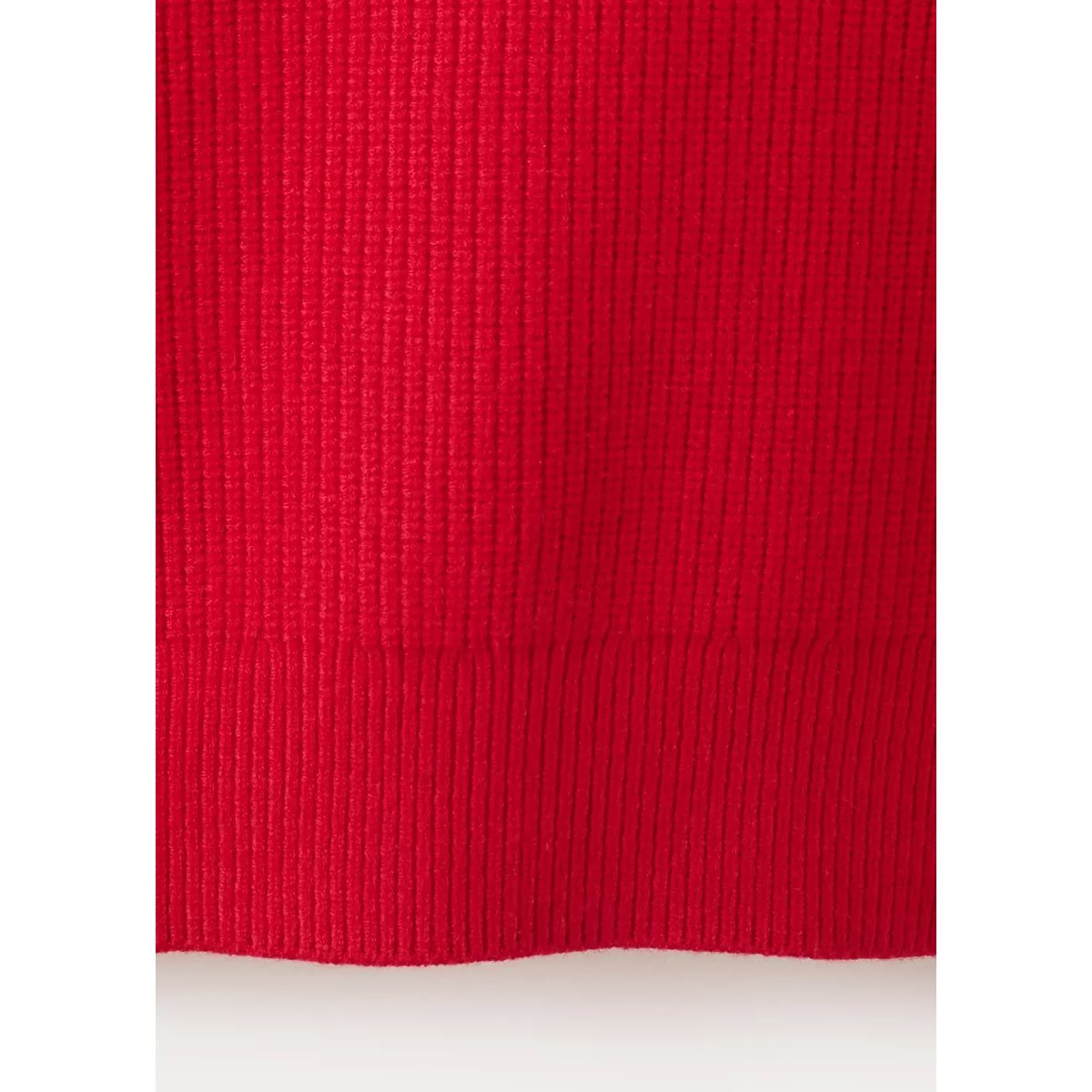 Pull col contrasté à zip rouge, MANGO